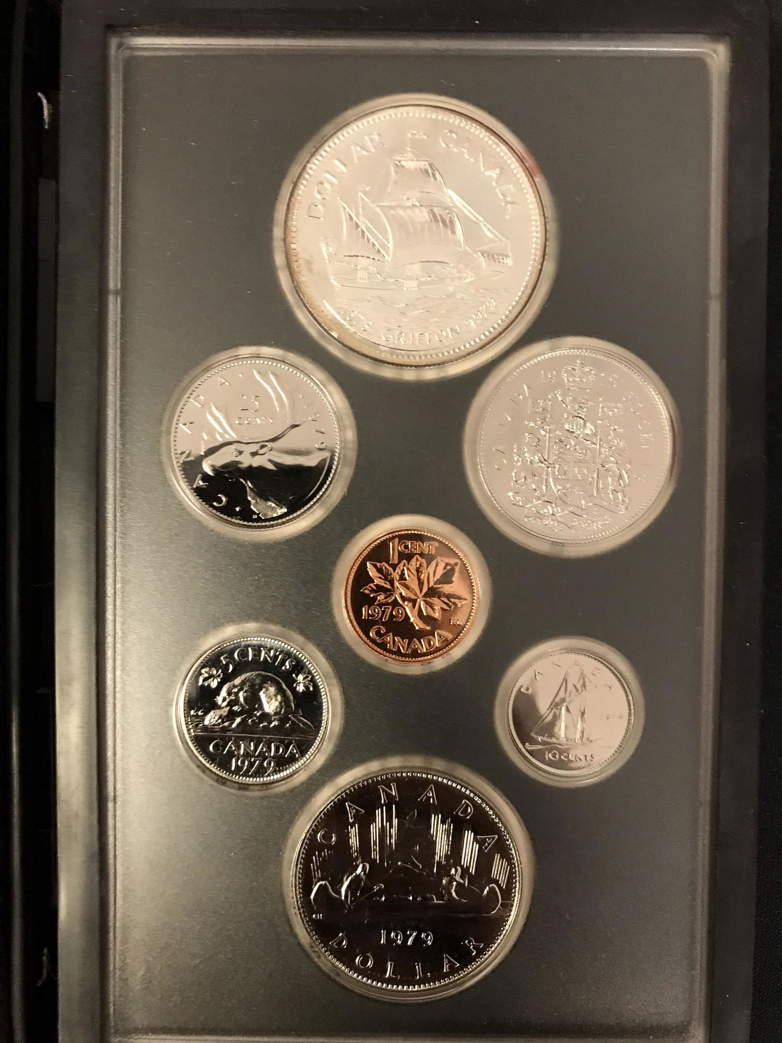 1979 Canada 7 Coin Silver Dollar PROOF Set (1 of 2)