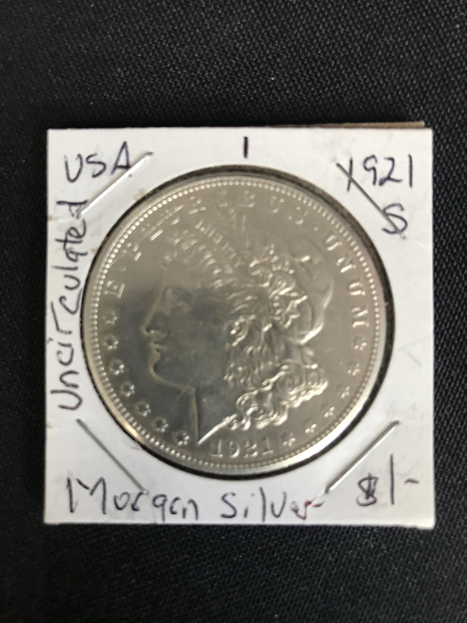 UNCIRCULATED 1921  US MORGAN SILVER DOLLAR SAN FRANCISCO MINT (1 of 1)