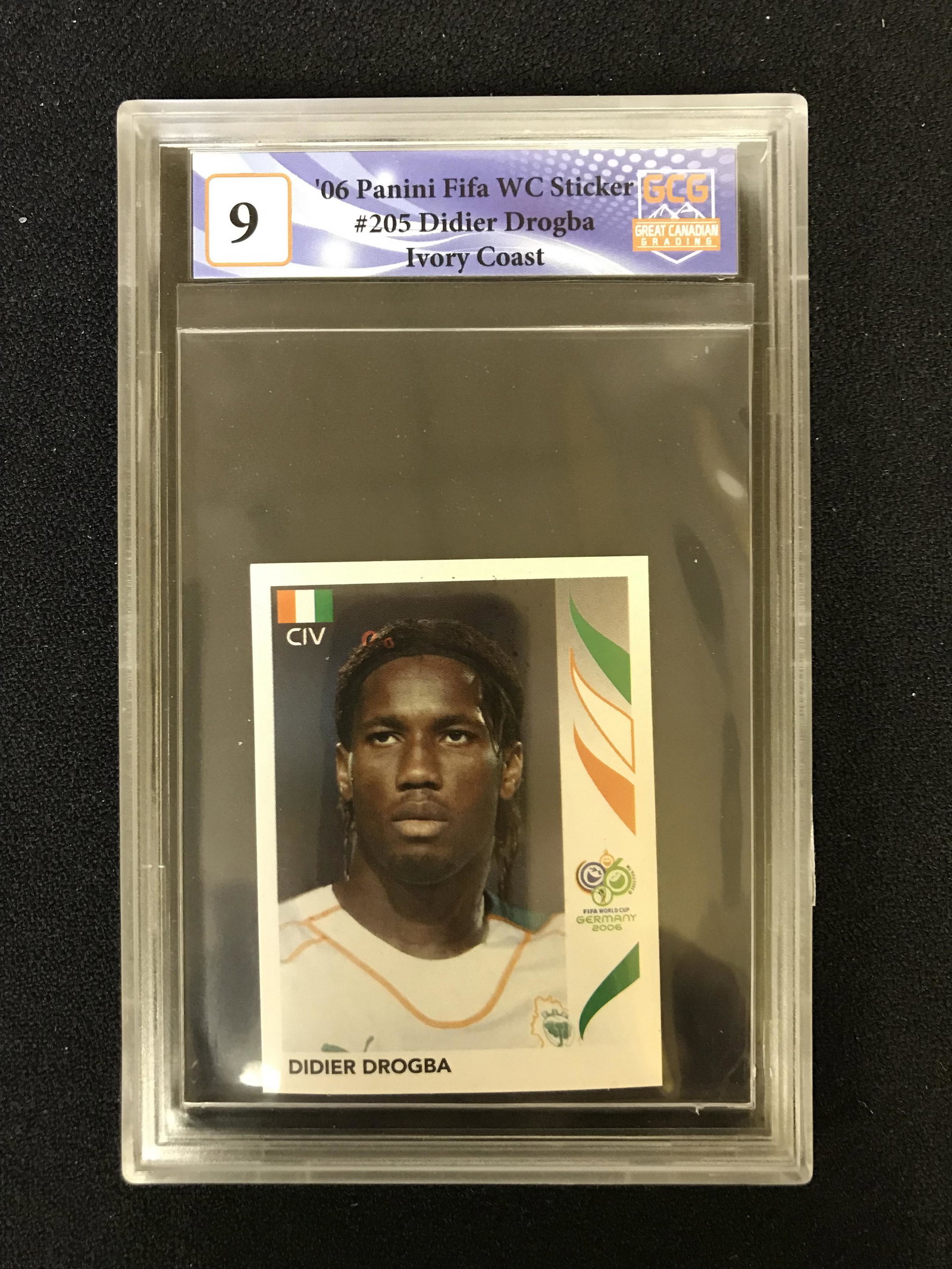 2006 PANINI FIFA WC STICKER NO.205 DIDIER DROGBA IVORY COAST (GCG 9): 2006 PANINI FIFA WC STICKER NO.205 DIDIER DROGBA IVORY COAST (GCG 9)