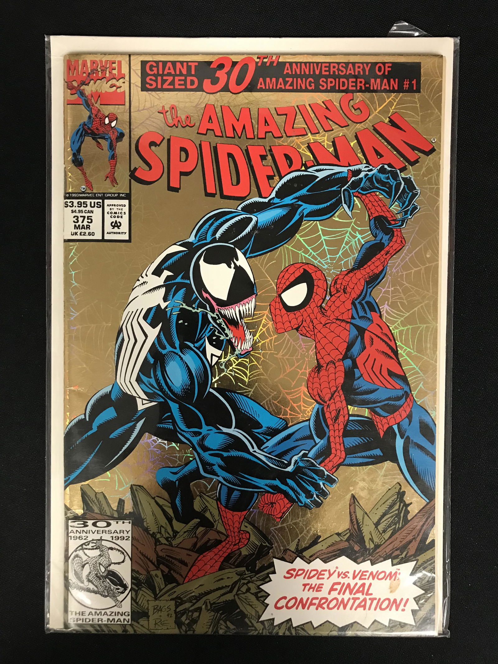 THE AMAZING SPIDER-MAN NO.375 (MARVEL COMICS) Giant Sized 30th Anniversary of Amazing Spider-Man NO. (1 of 1)