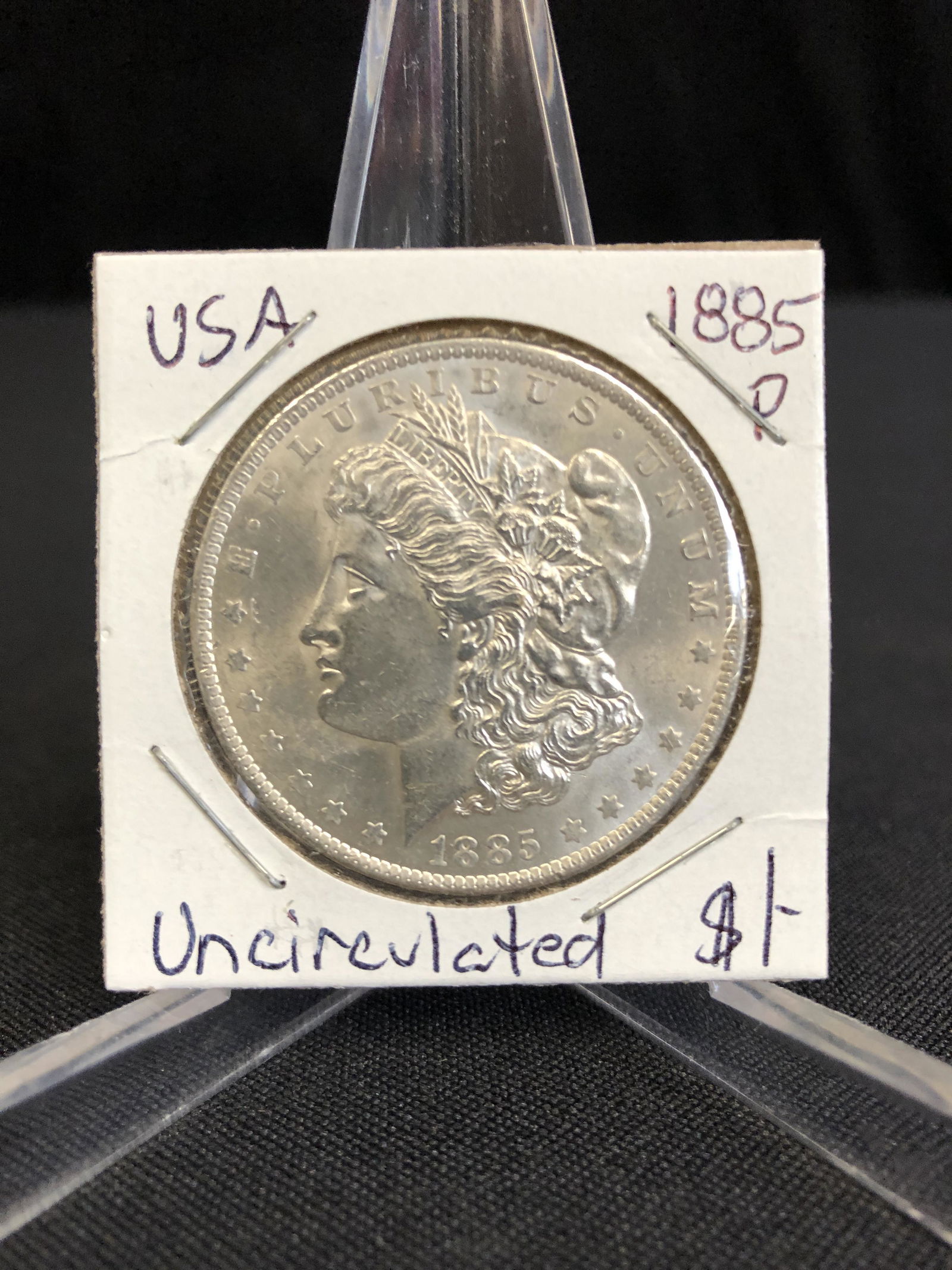 1885 USA MORGAN SILVER DOLLAR (PHILADELPHIA MINTED) Uncirculated (1 of 1)