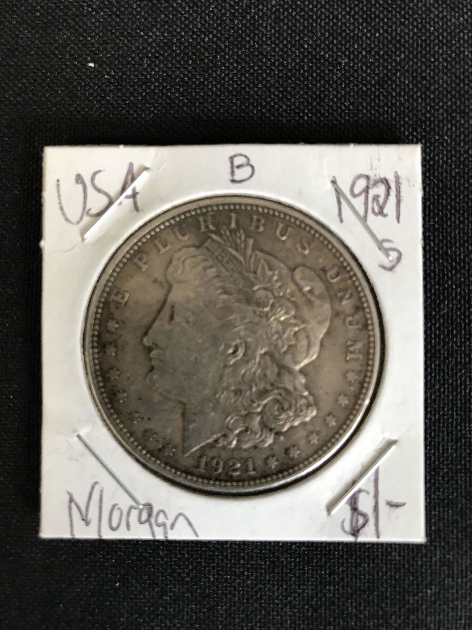 1921 USA MORGAN SILVER DOLLAR (SAN FRANCISCO MINTED) (1 of 1)