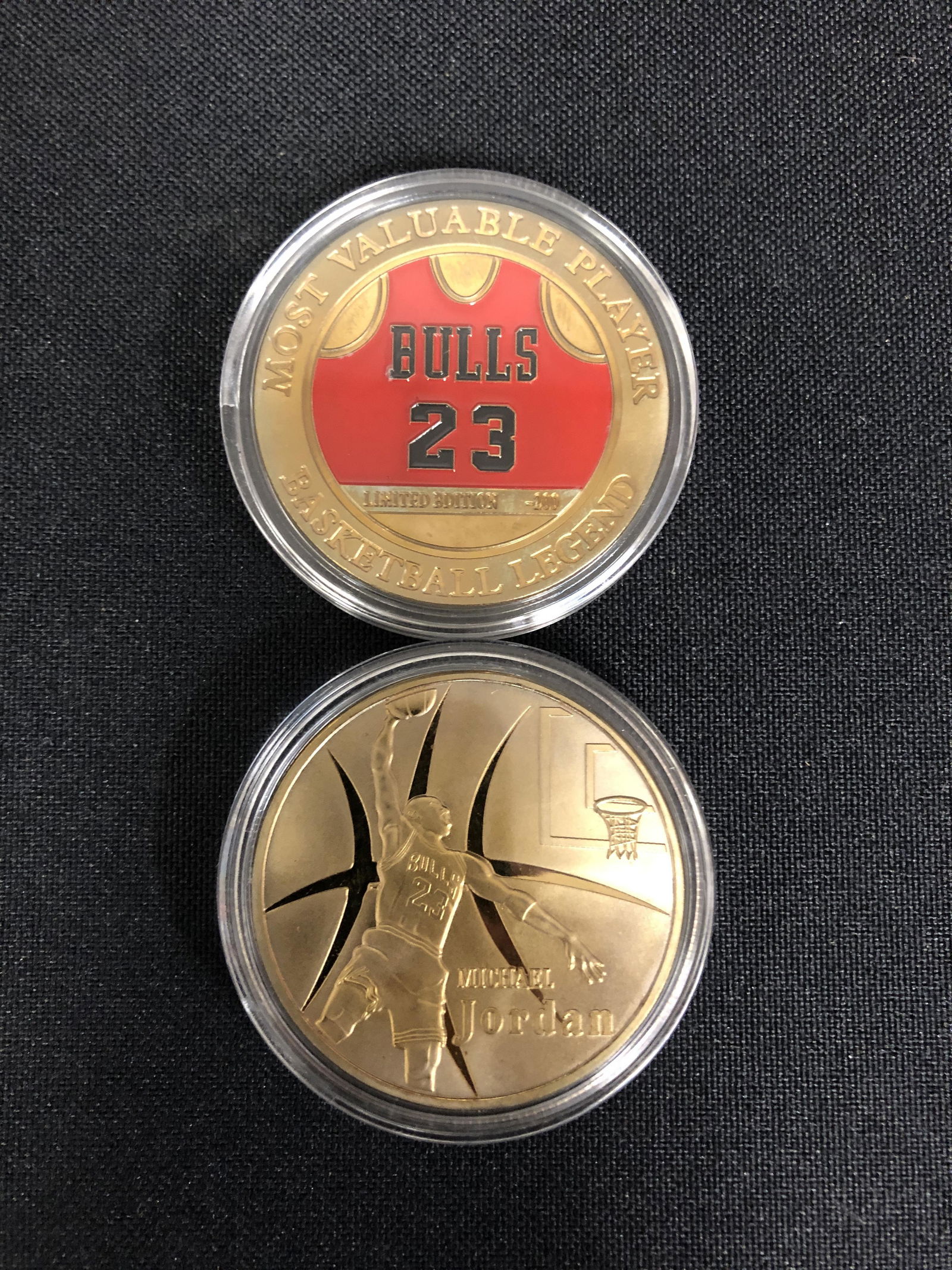 LTD. EDITION GOLD PLATED MICHAEL JORDAN COIN LOT (1 of 1)