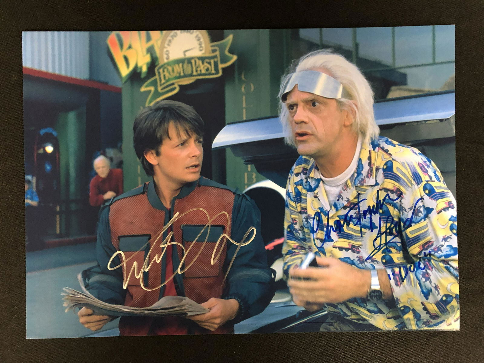 MICHAEL J FOX AND CHRISTOPHER LLOYD DUAL SIGNED BACK TO THE FUTURE 8 X 10 (RA COA) (1 of 3)