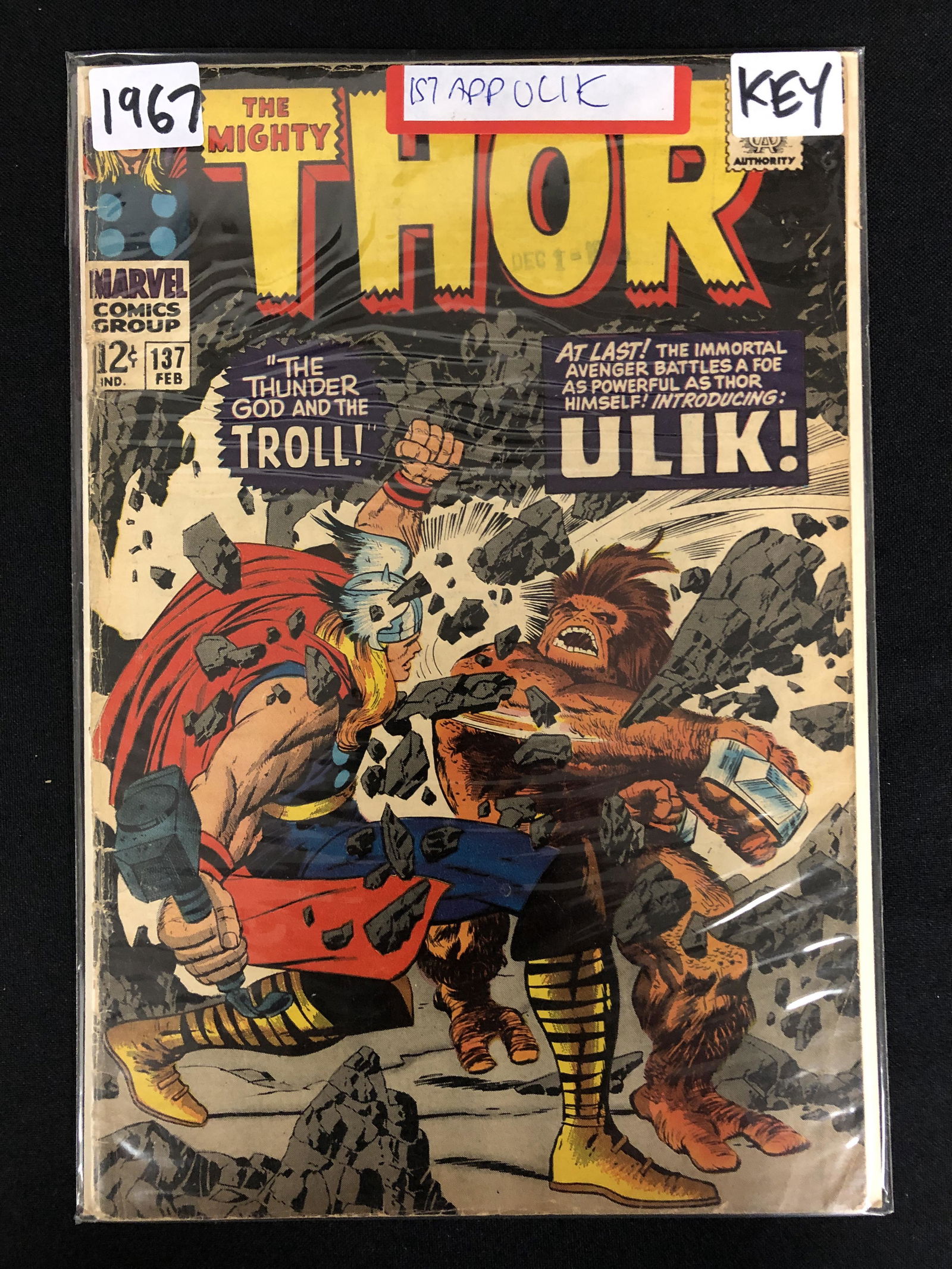 MARVEL COMICS THE MIGHTY THOR NO.137 (1ST APP. ULIK) (1 of 1)