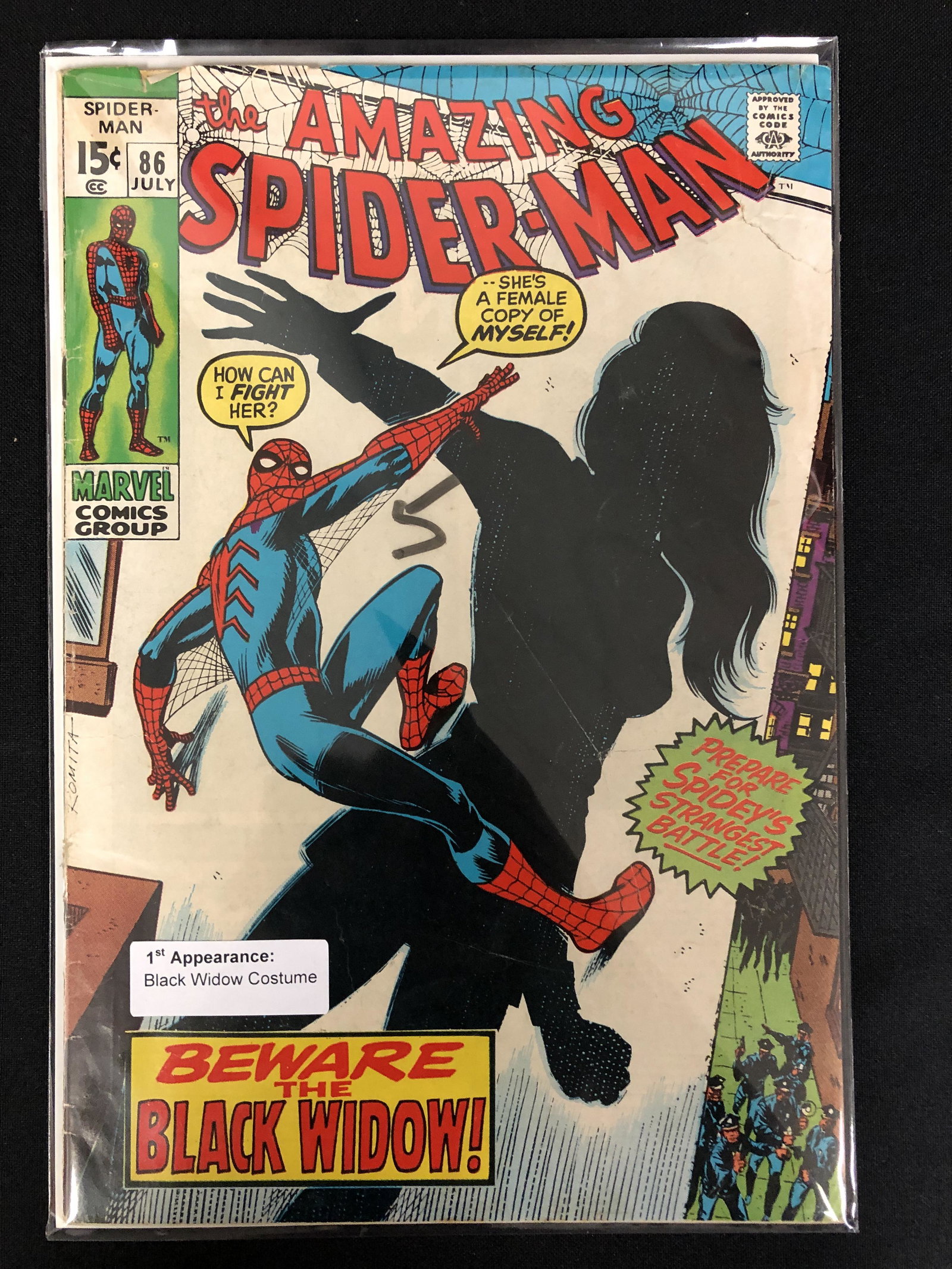 MARVEL COMICS THE MAZING SPIDER-MAN NO.86 (1ST BLACK WIDOW COSTUME): MARVEL COMICS THE MAZING SPIDER-MAN NO.86 (1ST BLACK WIDOW COSTUME)