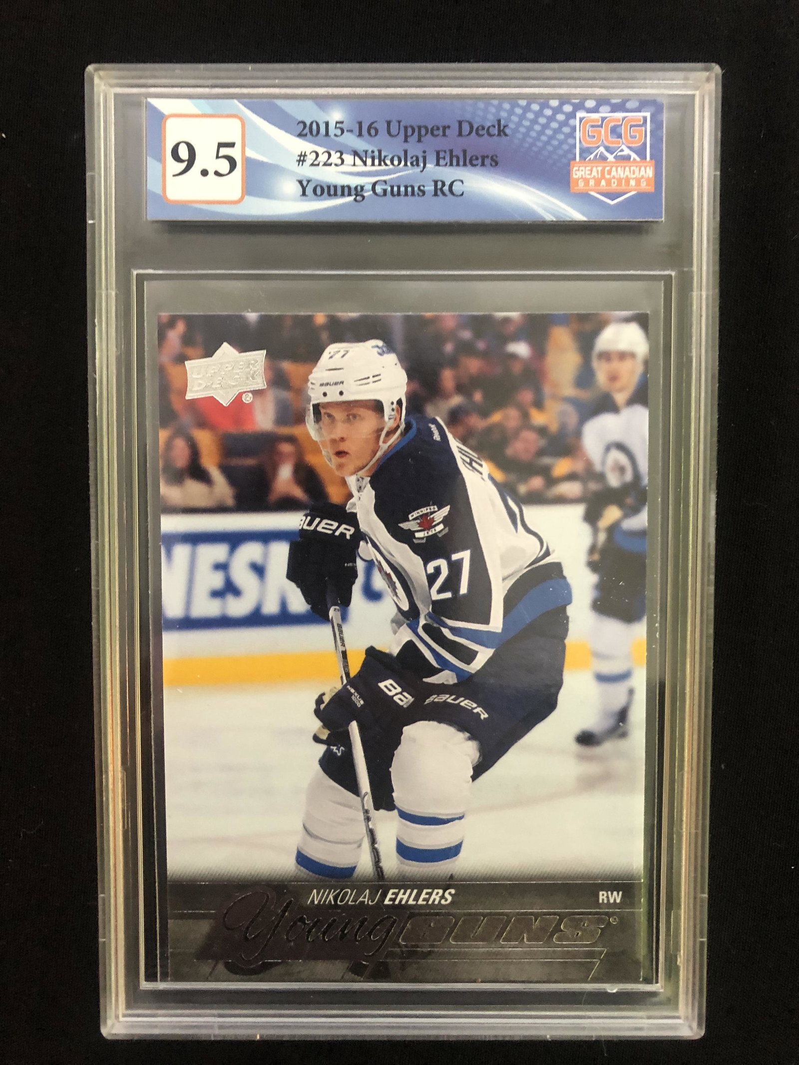 2015-16 UPPER DECK NIKOLAJ EHLERS YOUNG GUNS ROOKIE CARD (GCG 9.5) (1 of 1)