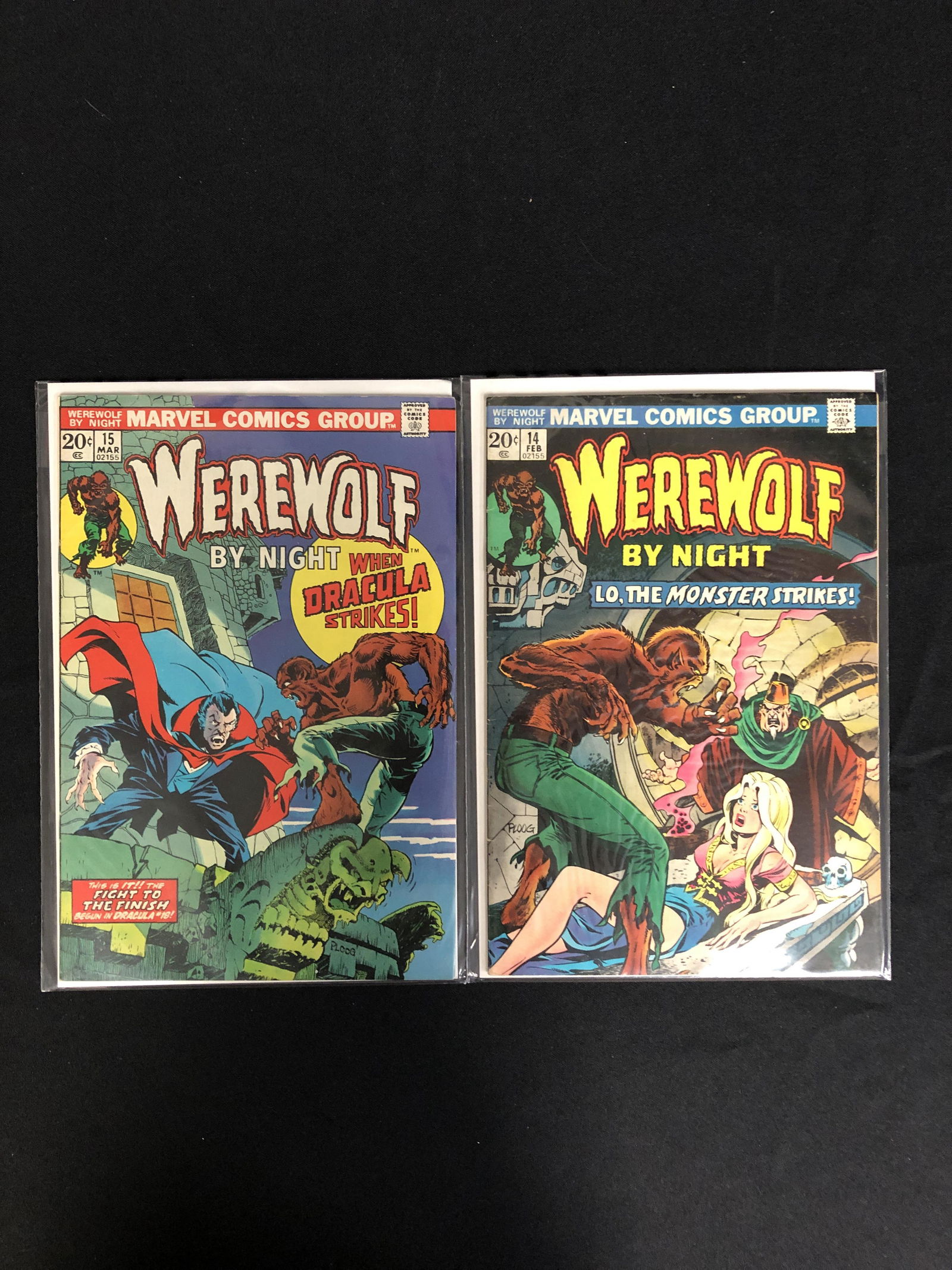 MARVEL COMICS WEREWOLF BY NIGHT COMIC BOOK LOT (1 of 1)