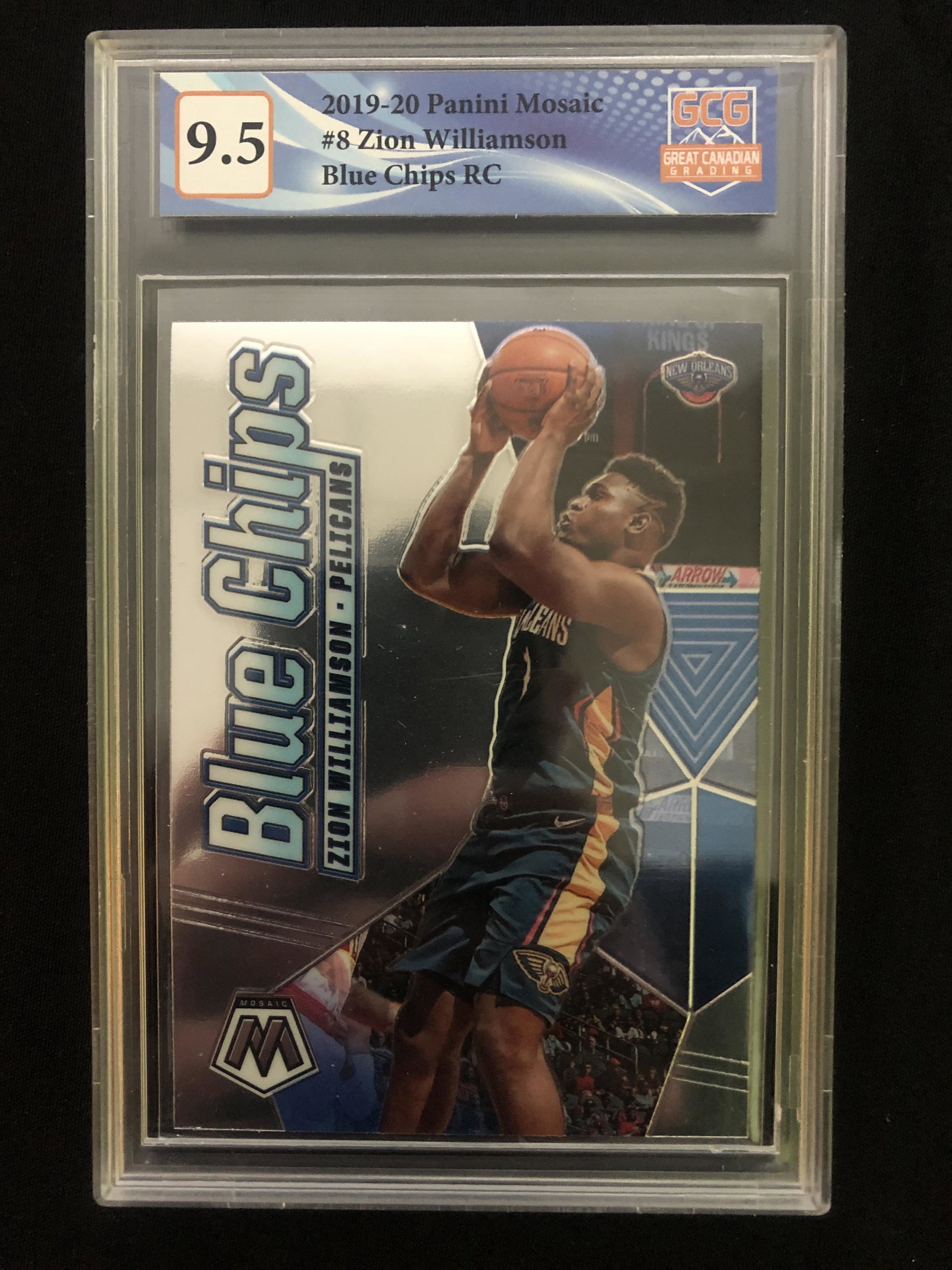 2019-20 PANINI MOSAIC ZION WILLIAMSON BLUE CHIPS(GCG 9.5) (1 of 1)