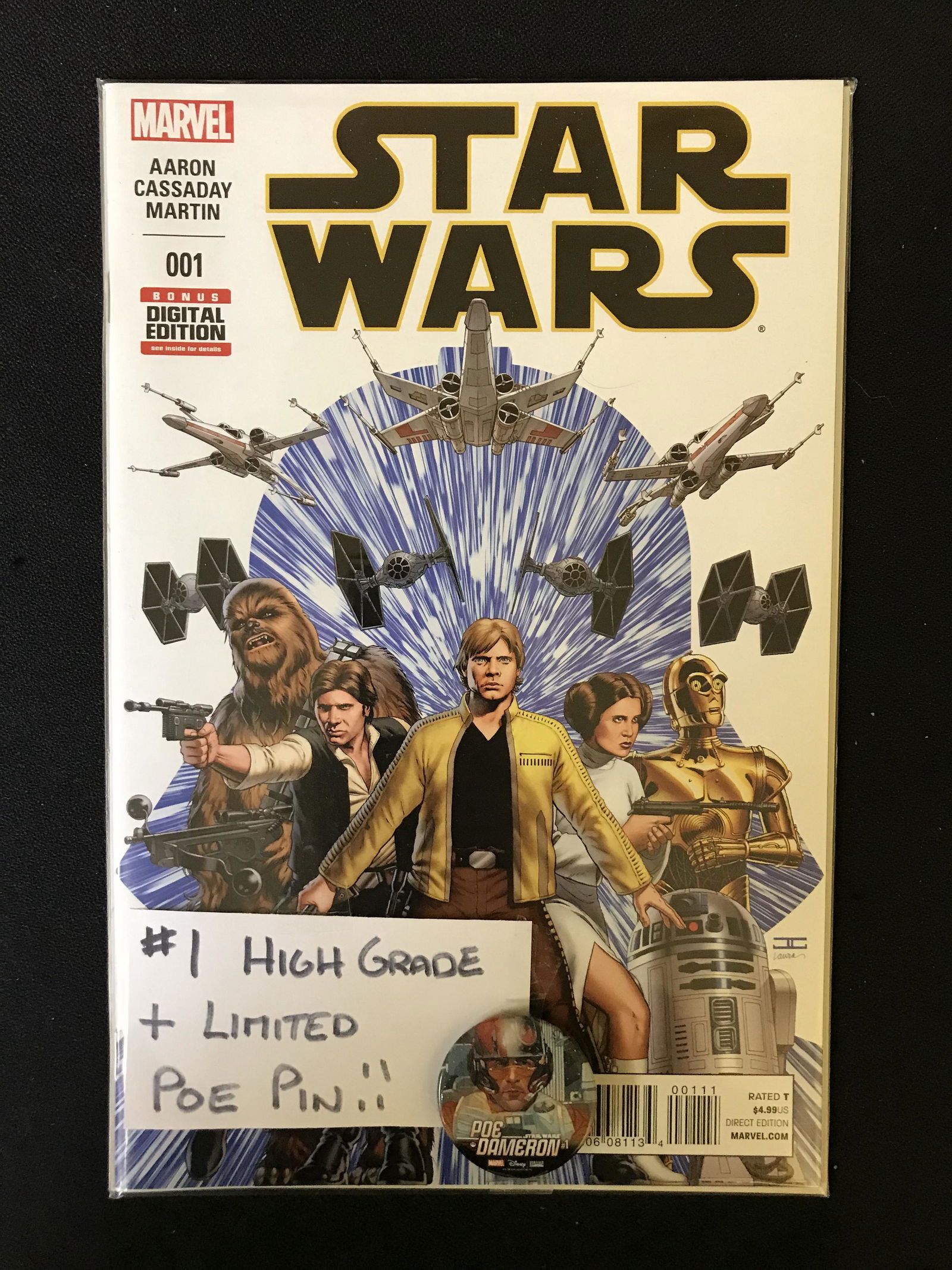 STAR WARS NO.001 (MARVEL COMICS)   Limited POE Pin! (1 of 1)