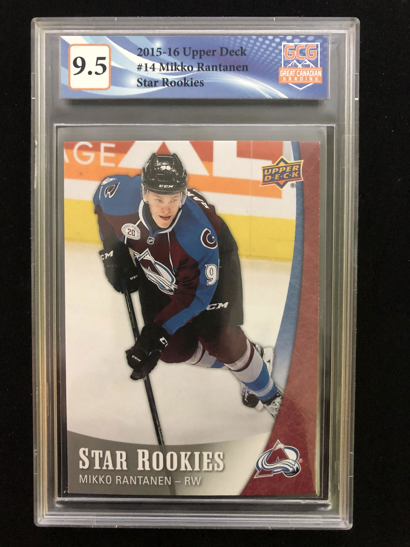 2015-16 UPPER DECK NO.14 MIKKO RANTANEN STAR ROOKIES (GCG 9.5) (1 of 1)