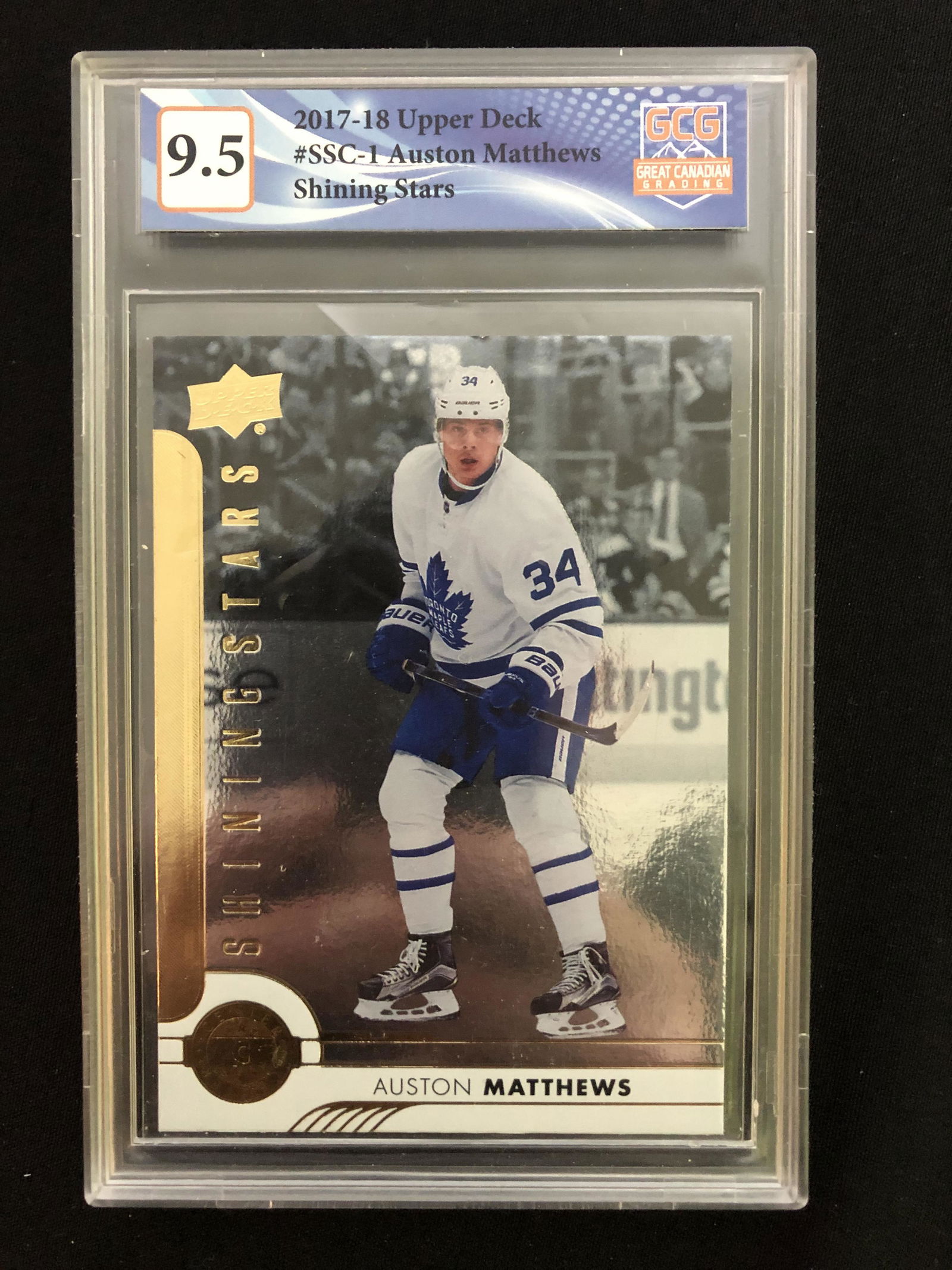 2017-18 UPPER DECK NO.SSC-1 AUSTON MATTHEWS SHINING STARS (GCG 9.5) (1 of 1)