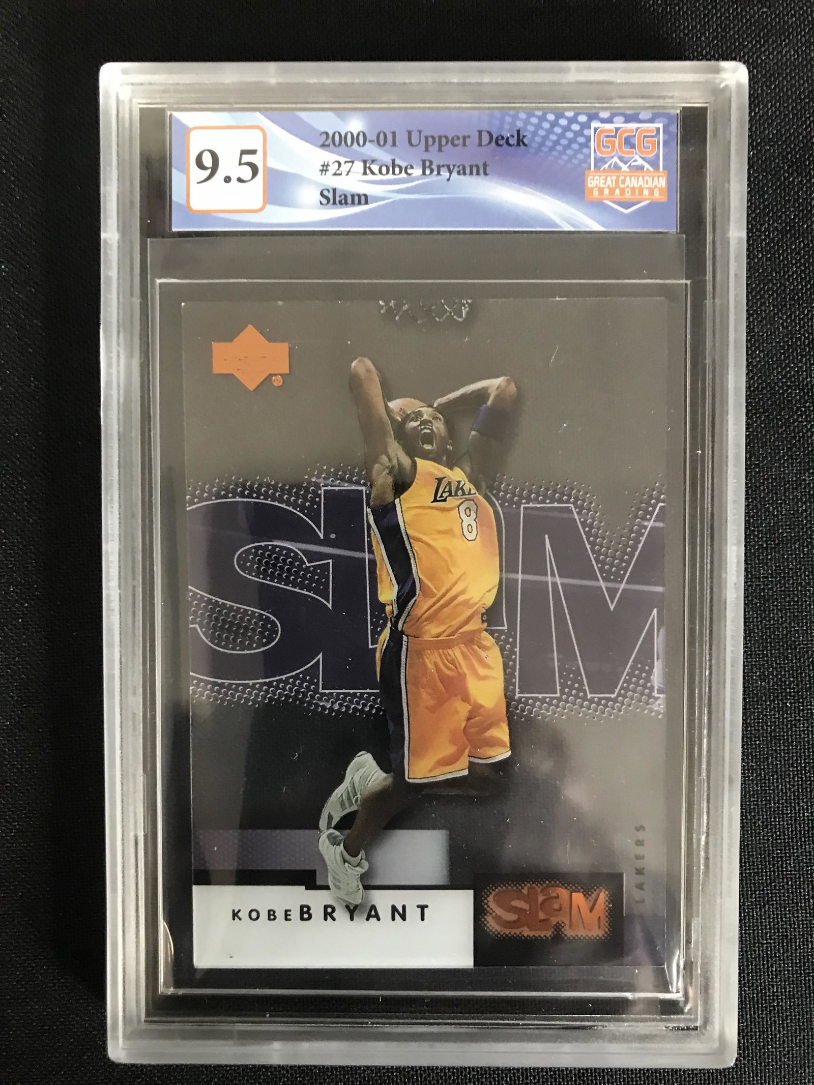 2000-01 UPPER DECK NO.27 KOBE BRYANT SLAM (GCG 9.5) (1 of 1)