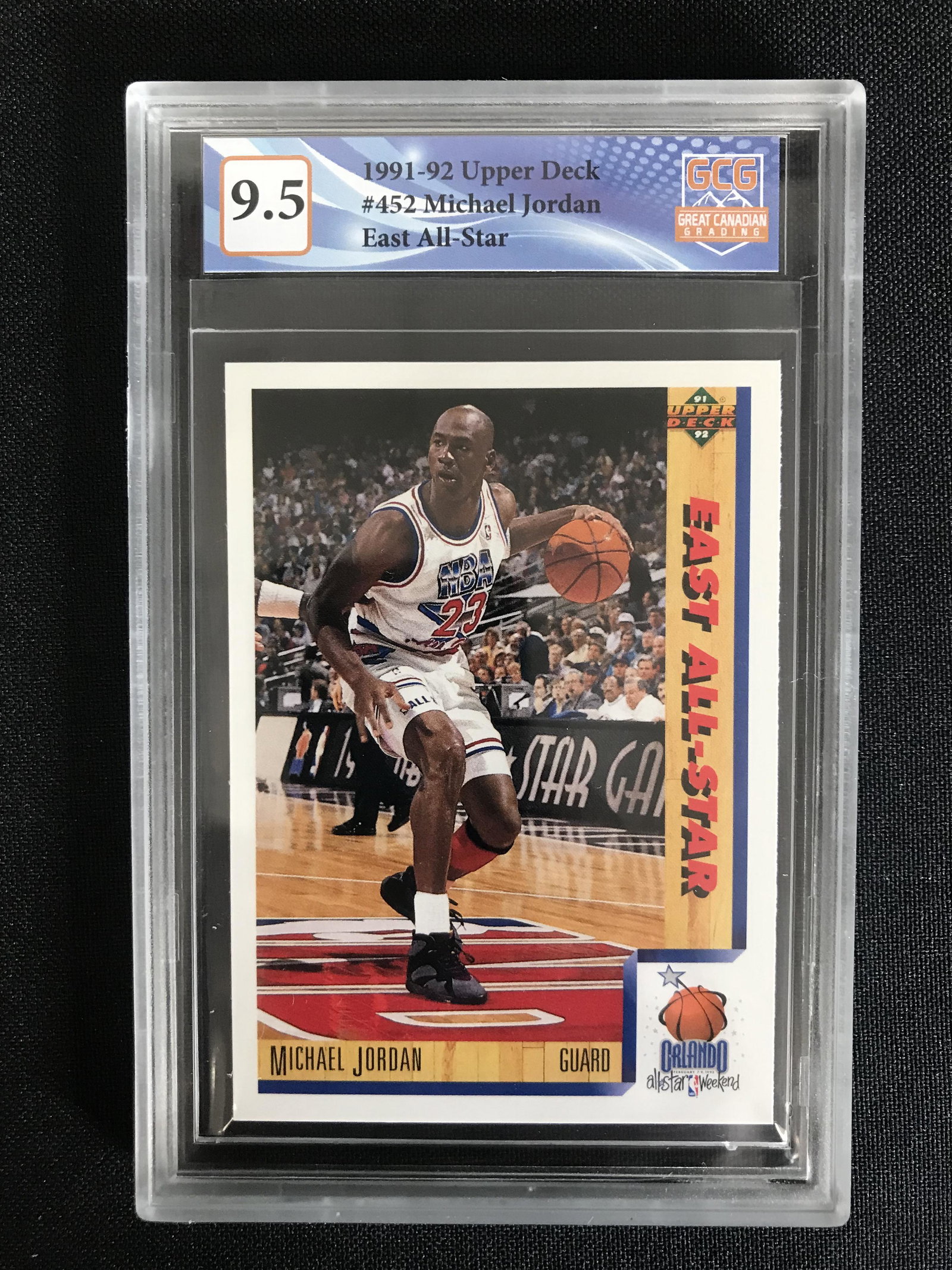 1991-92 UPPER DECK NO.452 MICHAEL JORDAN EAST ALL-STAR (GCG 9.5) (1 of 1)