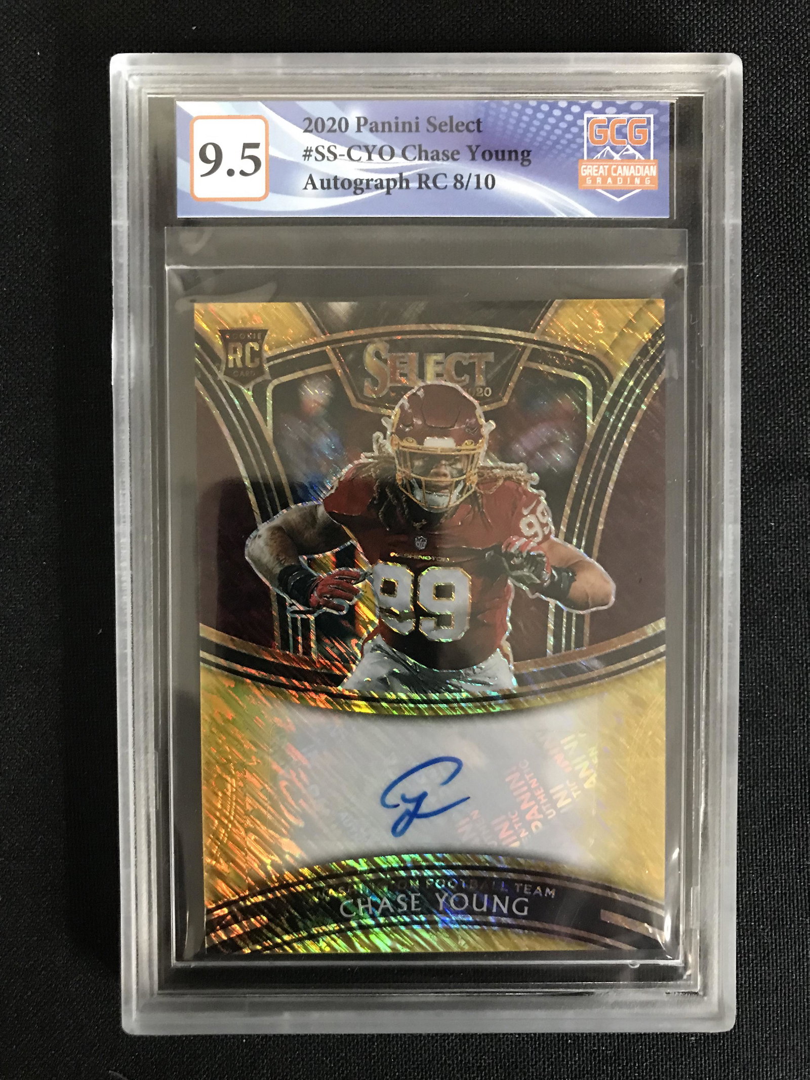 2020 PANINI SELECT NO.SS-CYO CHASE YOUNG AUTOGRAPH RC 8/10 (GCG 9.5): 2020 PANINI SELECT NO.SS-CYO CHASE YOUNG AUTOGRAPH RC 8/10 (GCG 9.5)