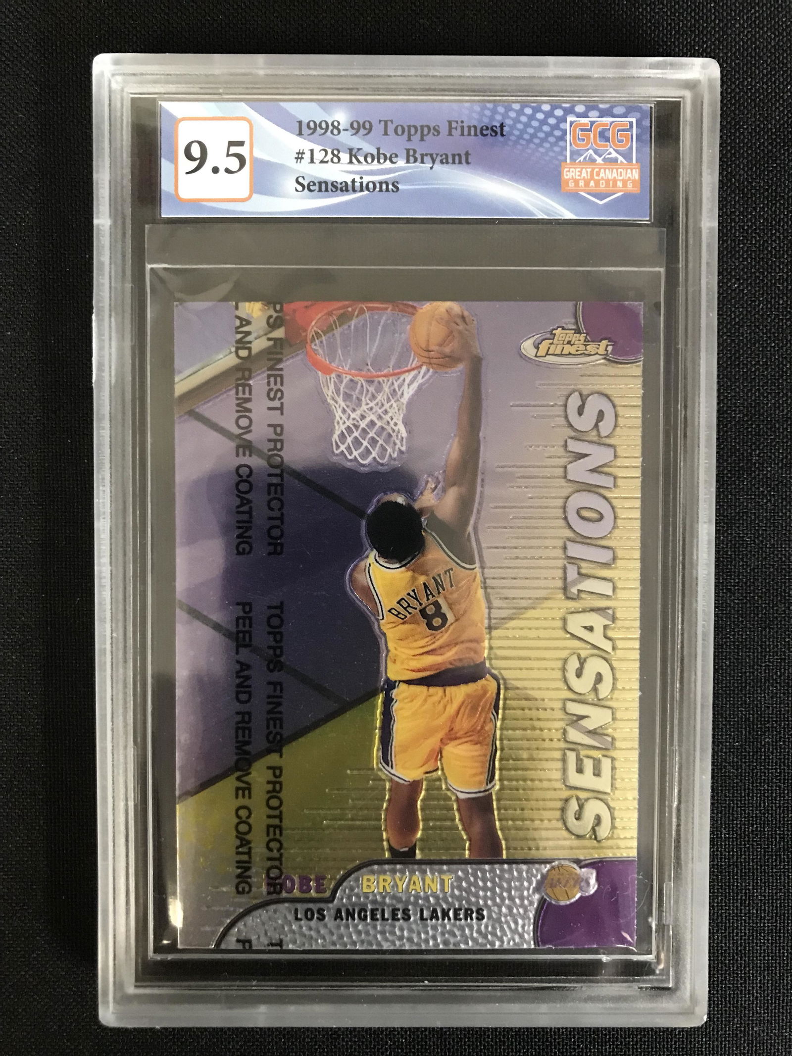 1998-99 TOPPS FINEST NO.128 KOBE BRYANT SENSATIONS (GCG 9.5) (1 of 1)
