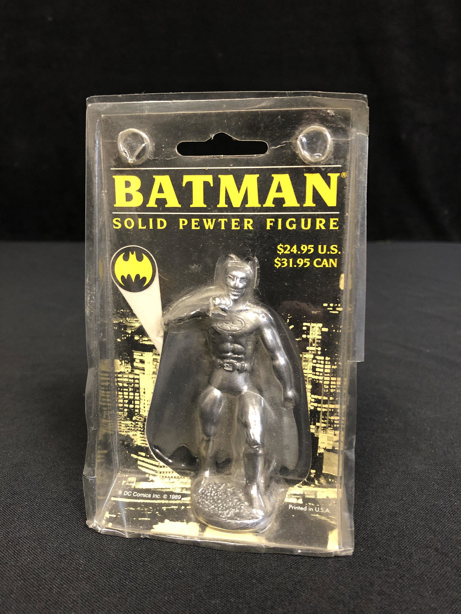 Batman Solid Pewter Figure Original Package Sealed 1989: Batman Solid Pewter Figure Original Package Sealed 1989