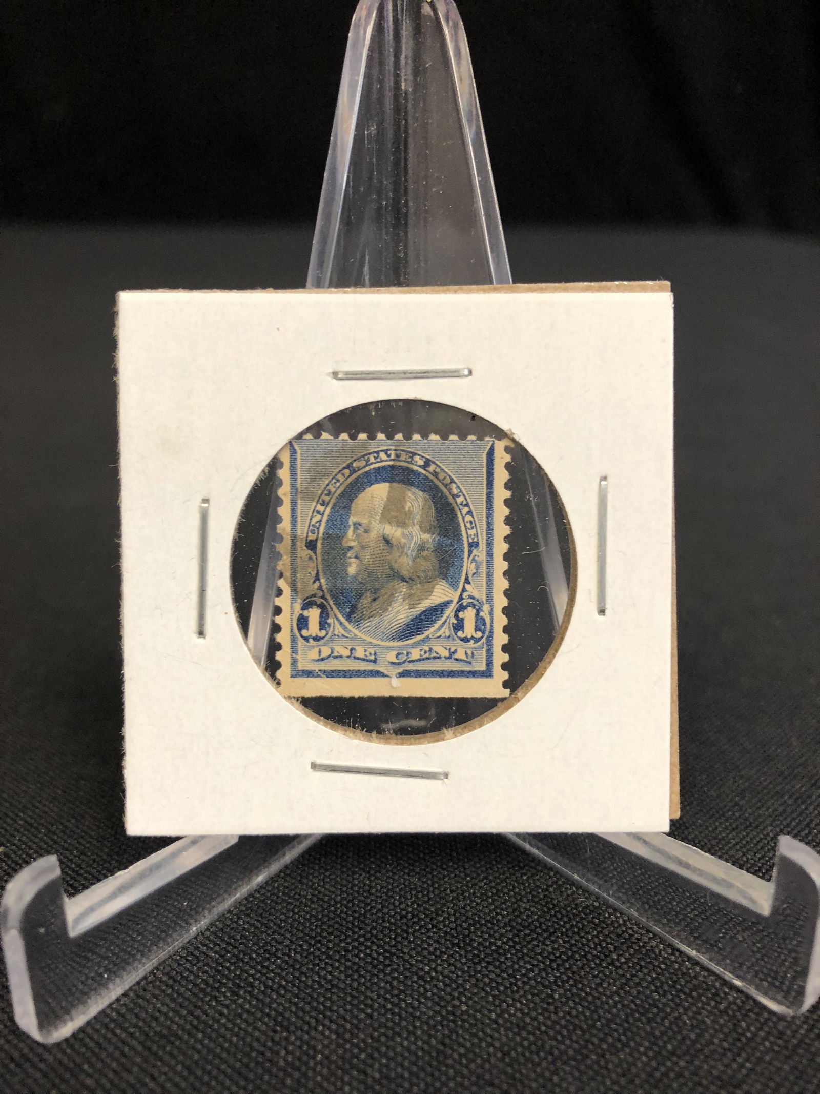 U.S. Postage stamp 1 cent Franklin issue of 1890 (1 of 1)