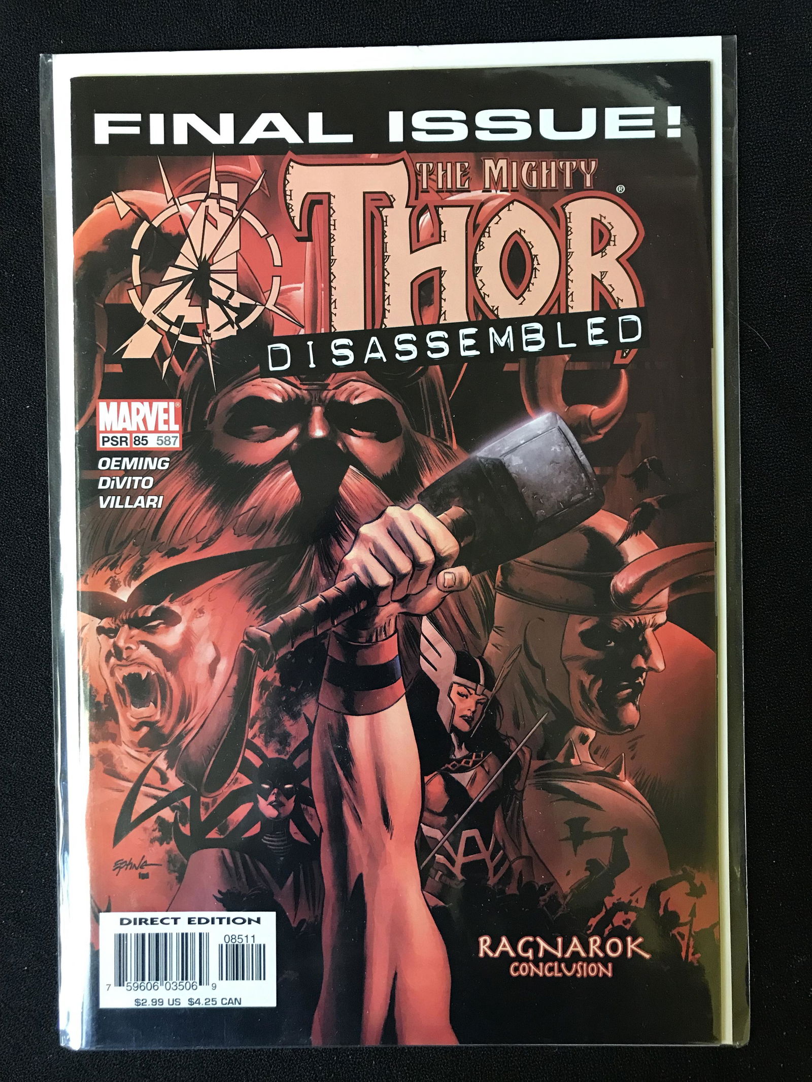 THE MIGHTY THOR Disassembled NO.587 )MARVEL COMICS) Final Issue! (1 of 1)