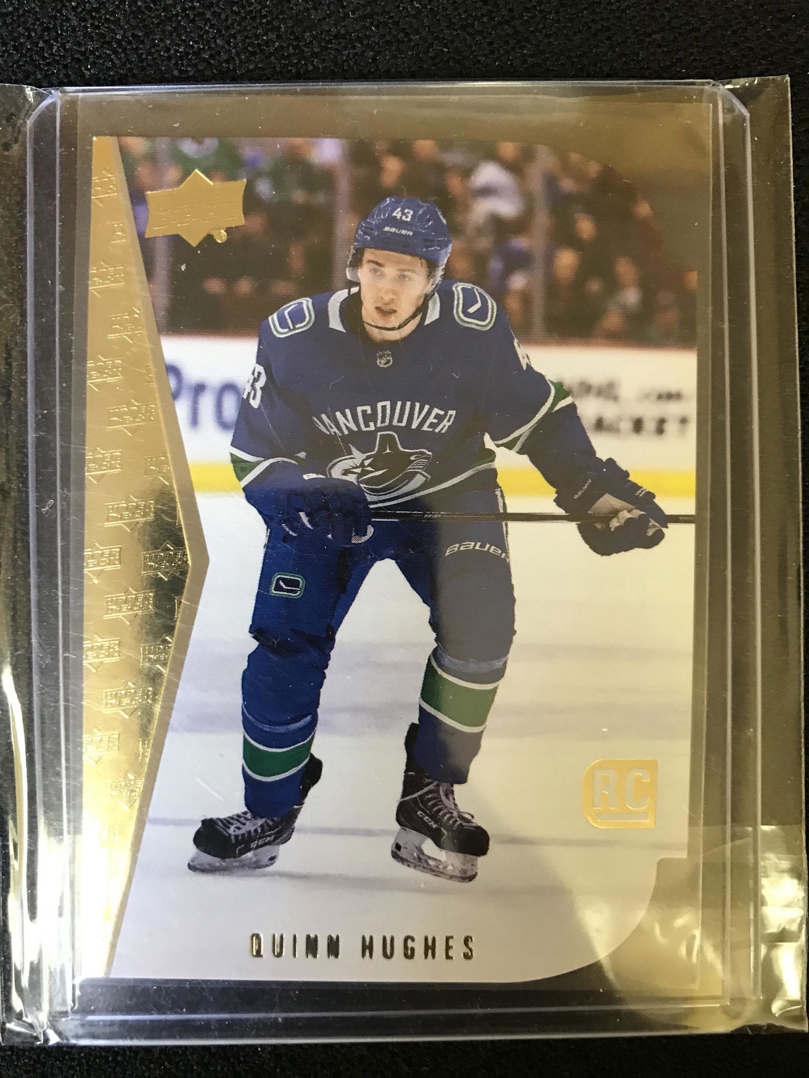 2019/20 Quinn Hughes Retro Rookie Die Cut Upper Deck RC GOLD (1 of 1)