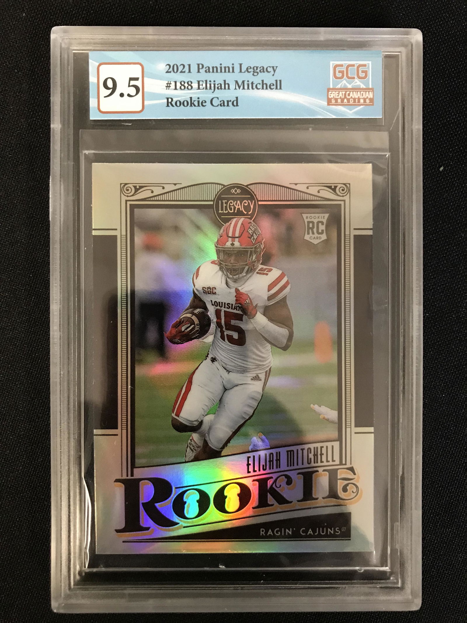 12021 PANINI LEGACY ELIJAH MITCHELL ROOKIE CARD (GCG 9.5) (1 of 1)