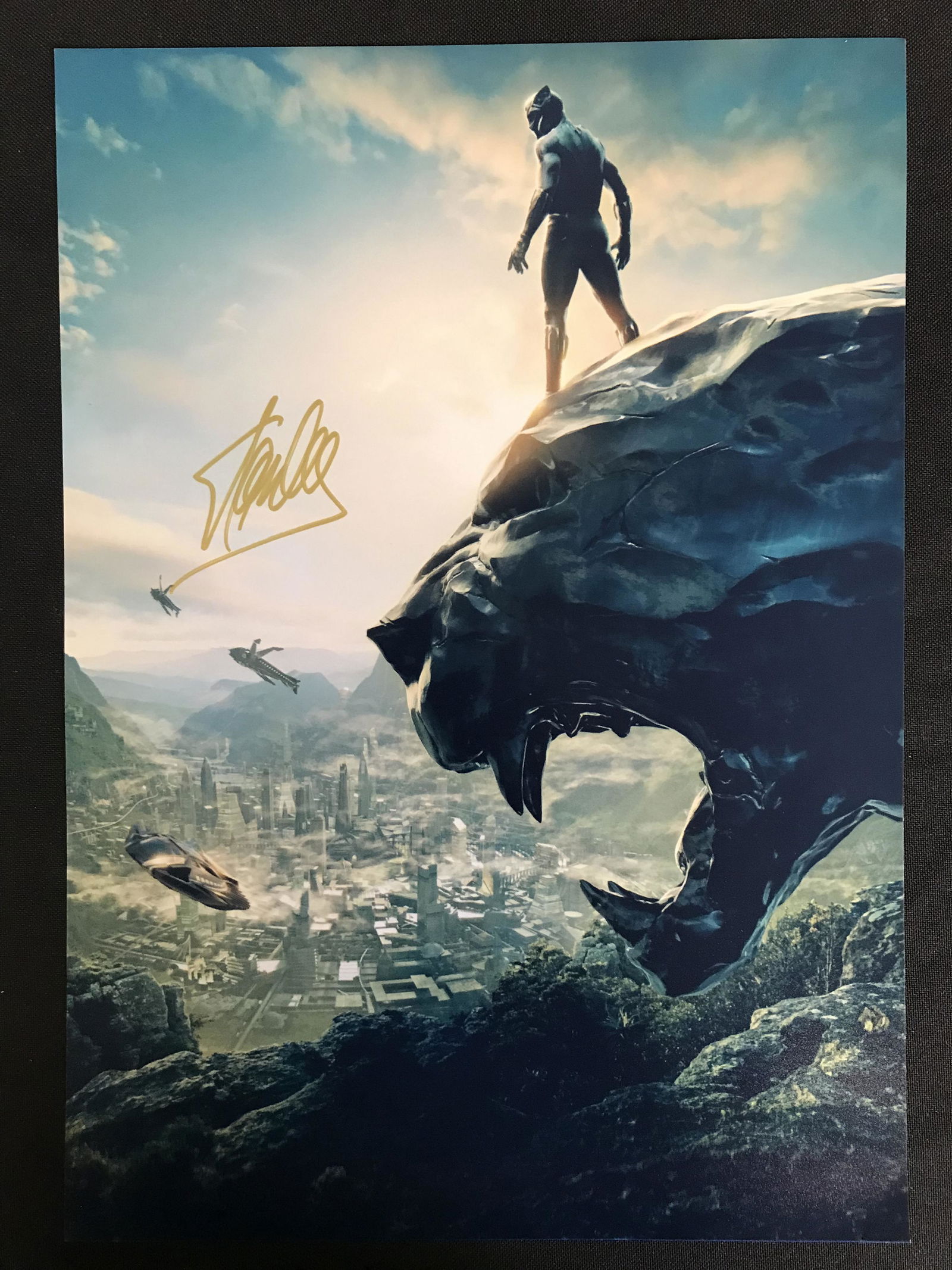 STAN LEE SIGNED BLACK PANTHER 8 X 10 (RA COA) (1 of 2)