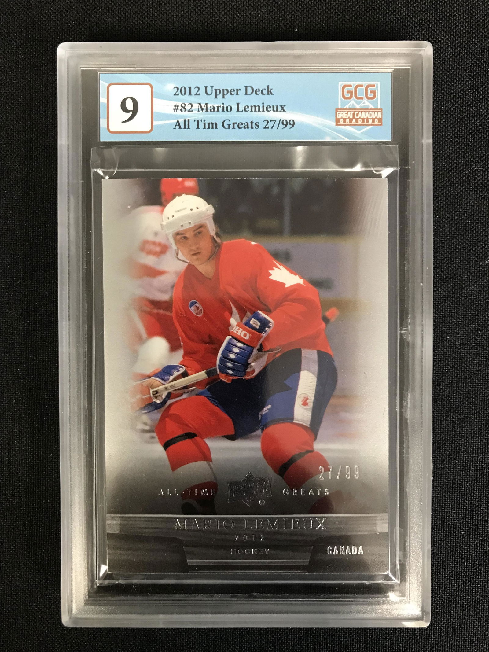 2012 UPPER DECK ALL TIME GREATS MARIO LEMIEUX (27/99) GCG 9 (1 of 2)