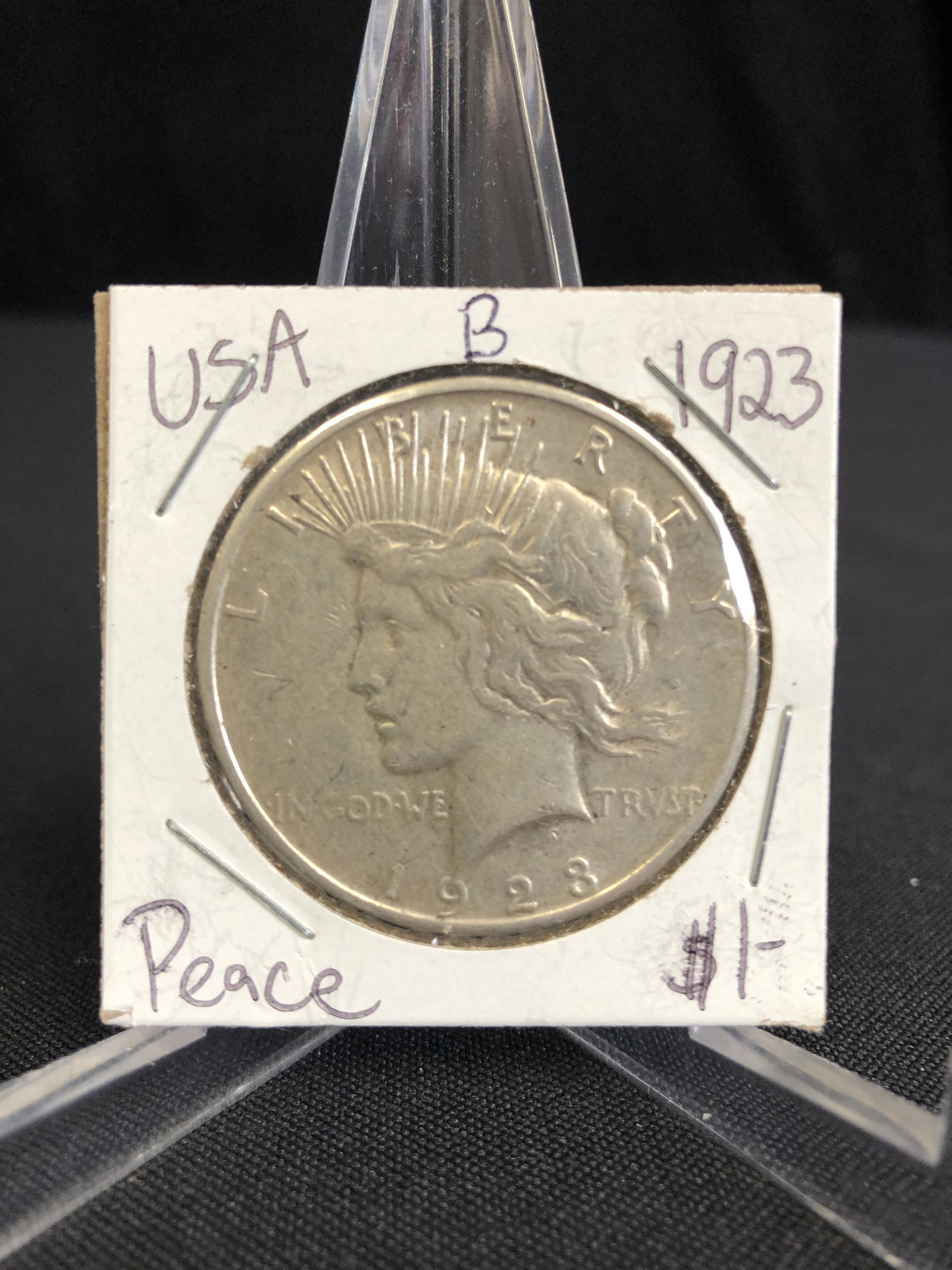 1923 USA PEACE SILVER DOLLAR: 1923 USA PEACE SILVER DOLLAR