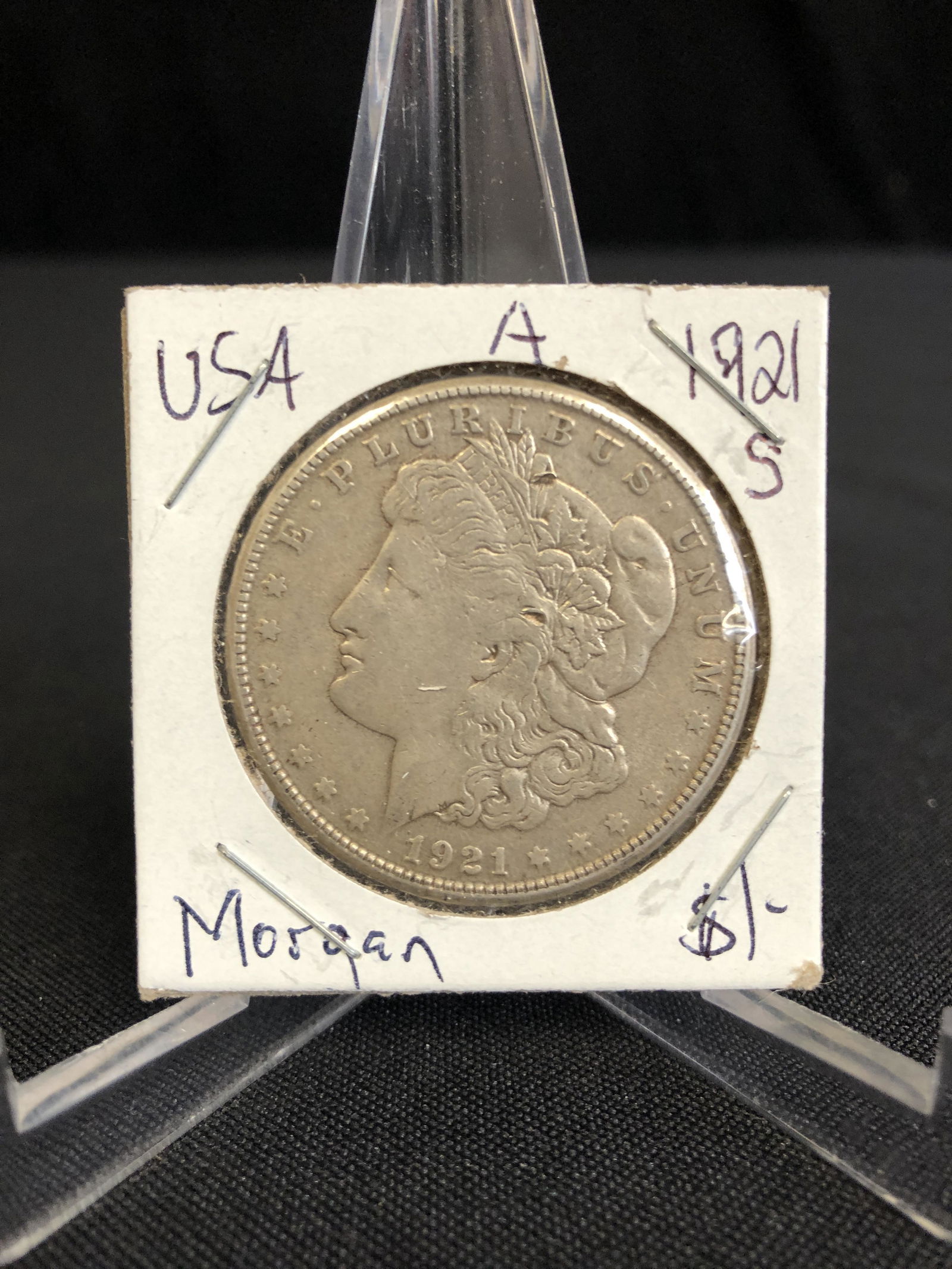 1921 USA MORGAN SILVER DOLLAR (SAN FRANCISCO MINTED) (1 of 1)