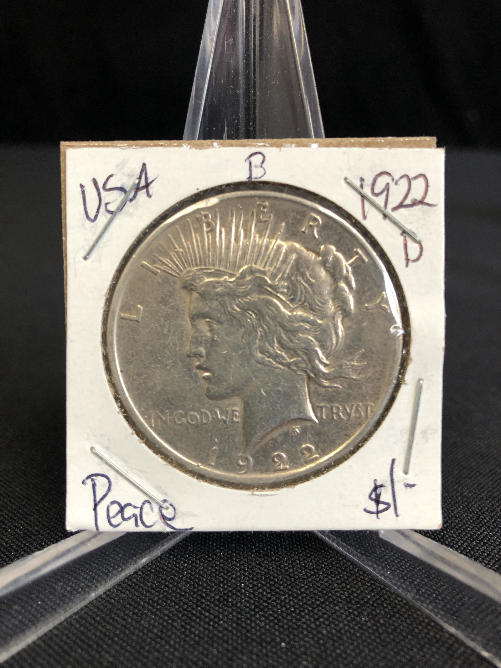 1922 USA PEACE SILVER DOLLAR (DENVER MINTED) (1 of 1)