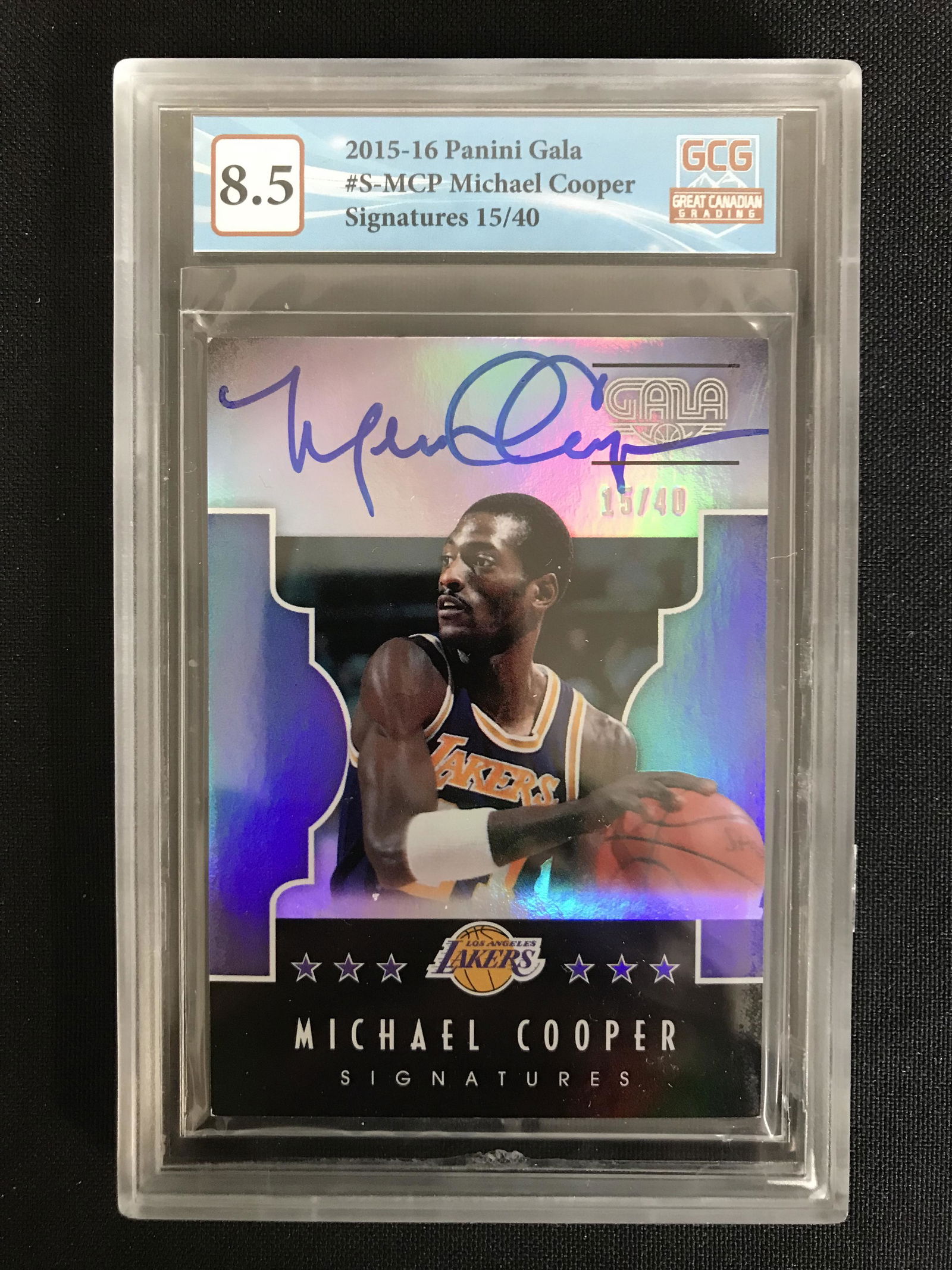 2015-16 PANINI GALA NO.S-MCP MICHAEL COOPER SIGNATURES 15/40 (GCG 8.5) (1 of 2)