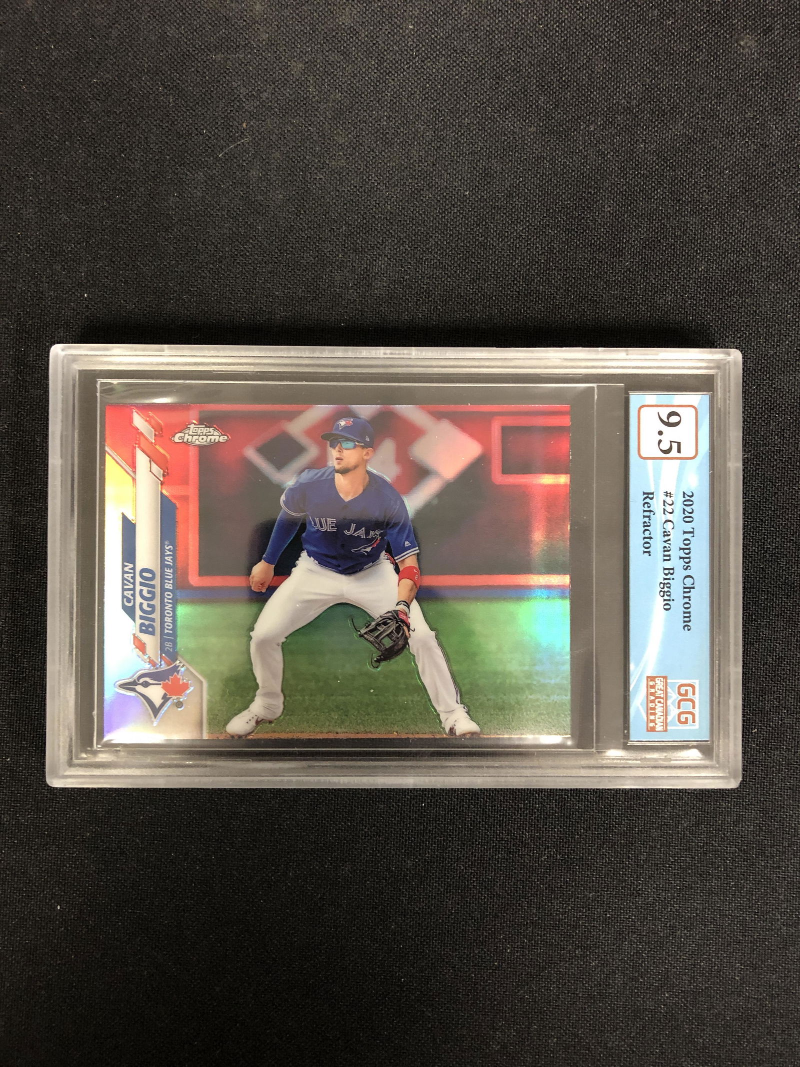 2020 TOPPS CHROME NO.22 CAVAN BIGGIO REFRACTOR (GCG 9.5) (1 of 2)