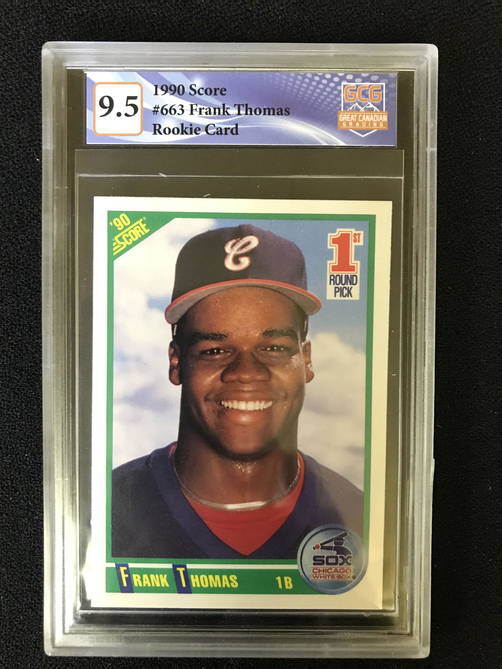1990 SCORE NO.663 FRANK THOMAS RC (GCG 9.5) (1 of 1)