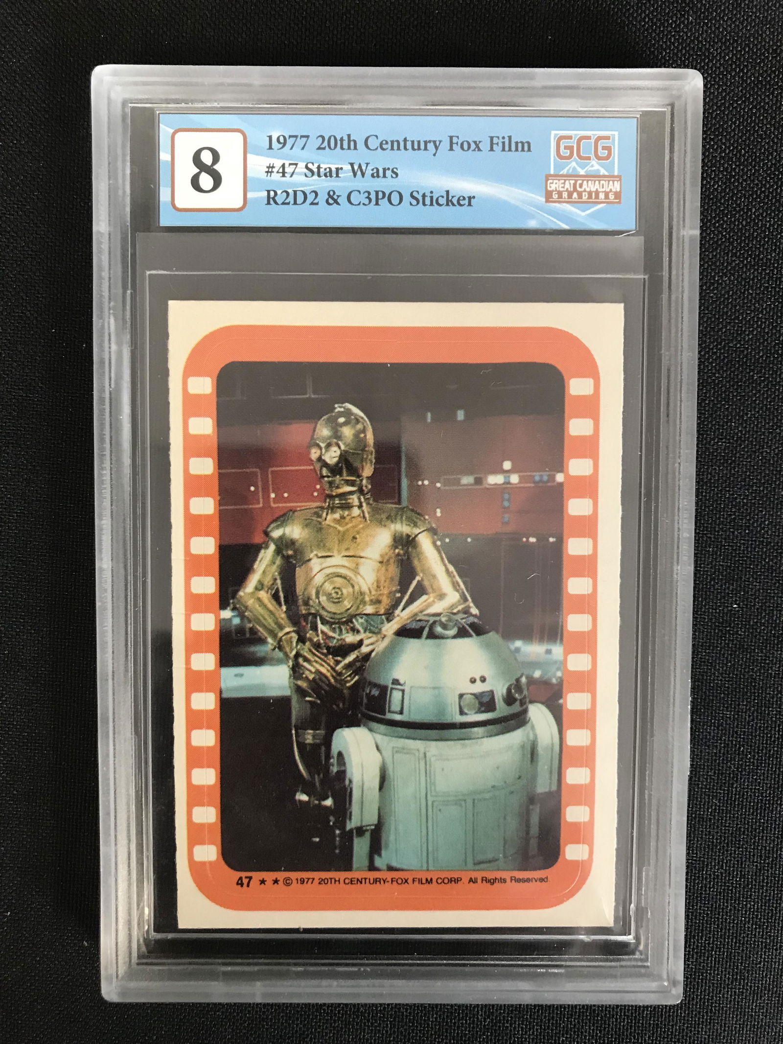 1977 20th CENTURY FOX FILM NO.47 STAR WARS R2D2 AND C-3PO STICKER (GCG 8) (1 of 1)