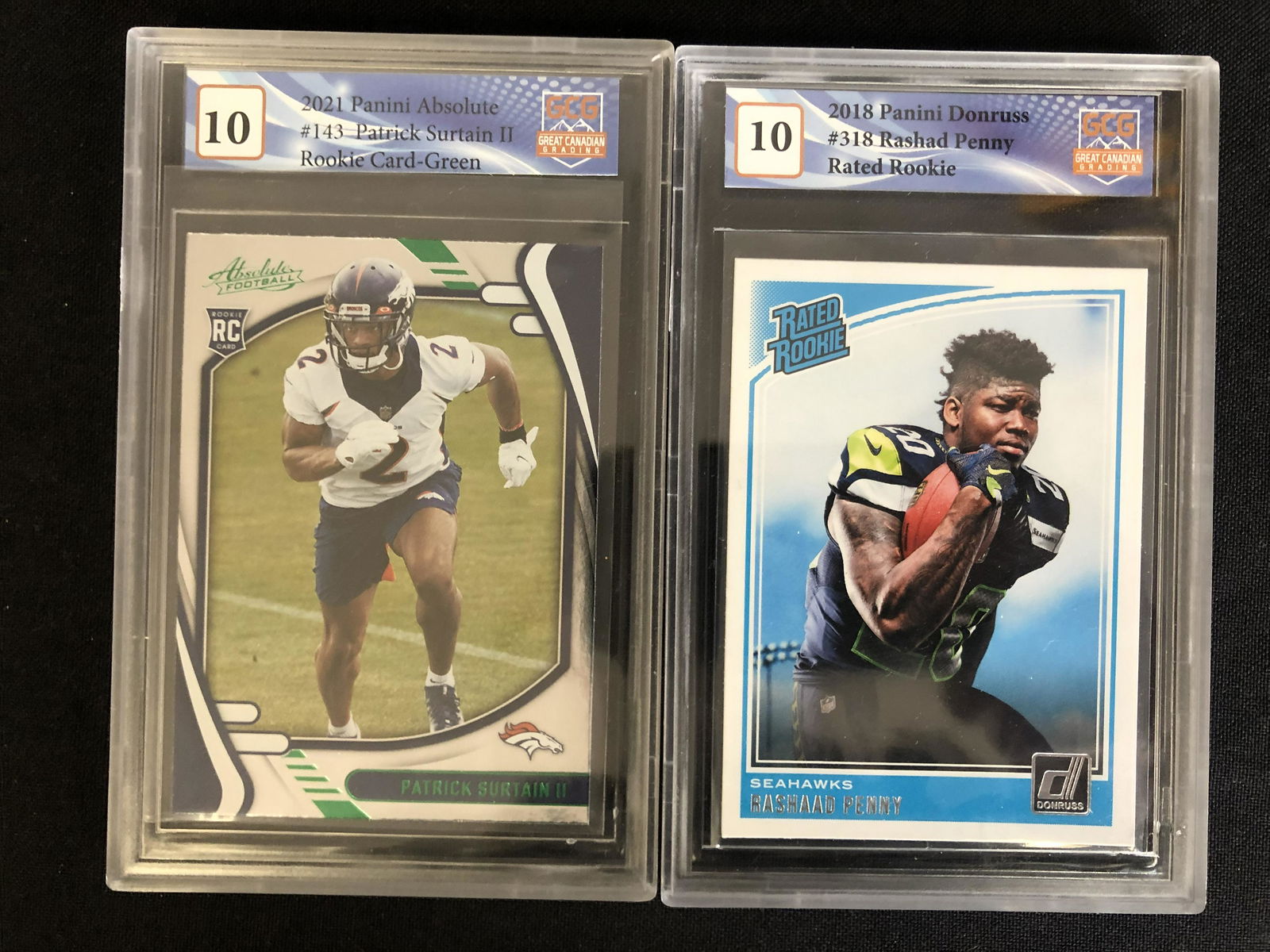 GCG HIGH GRADE FOOTBALL CARD LOT (PATRICK SURTAIN II/ RASHAD PENNY) (1 of 1)