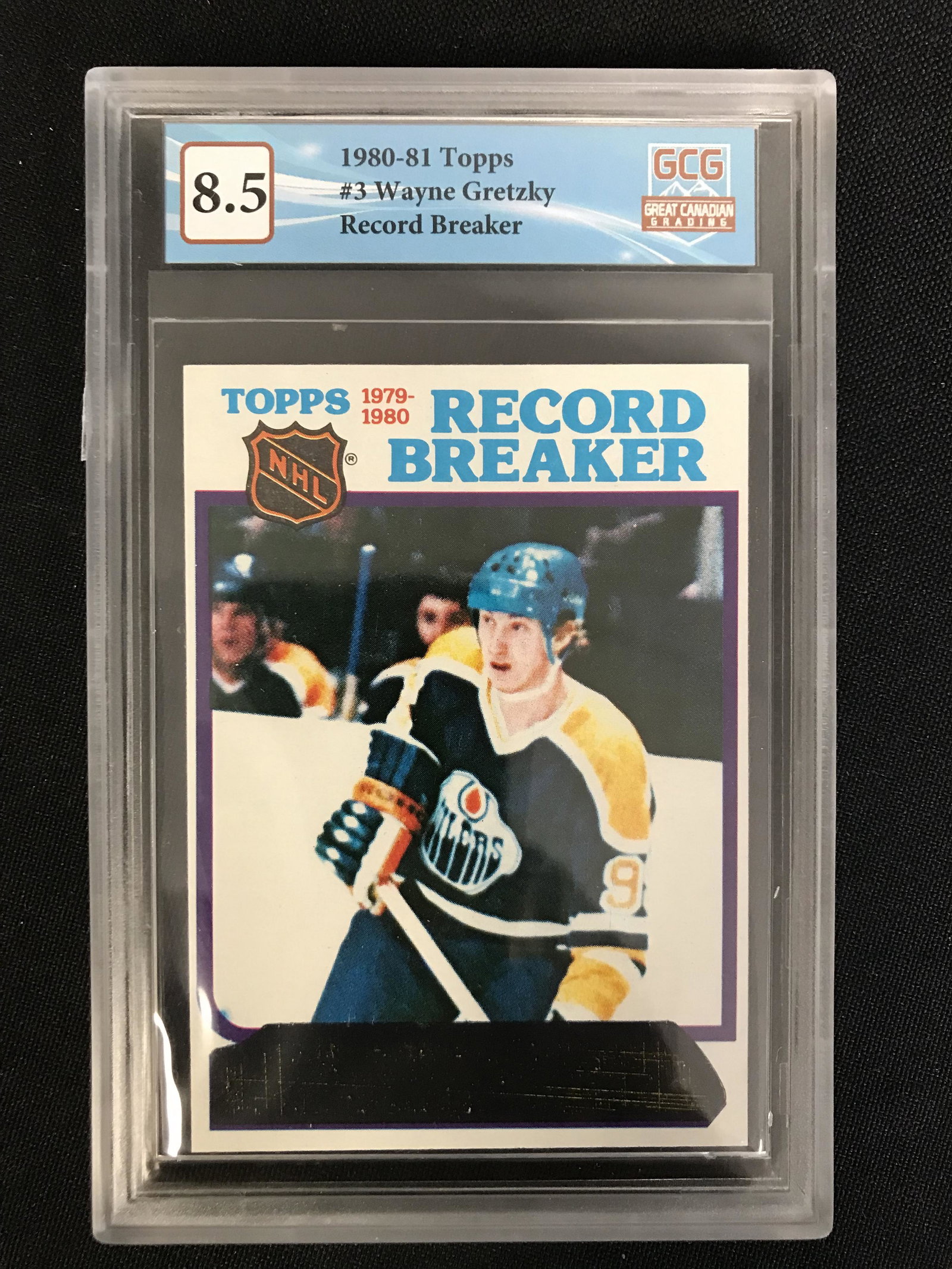 1980-81 TOPPS NO.3 WAYNE GRETZKY RECORD BREAKER (GCG 8.5) (1 of 2)