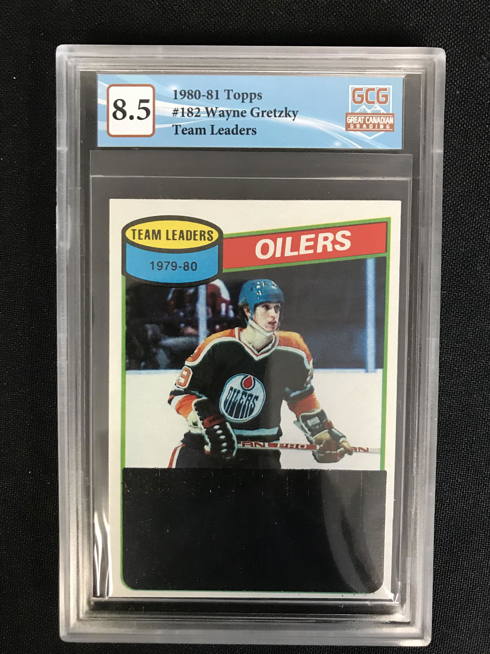 1980-81 TOPPS NO.182 WAYNE GRETZKY TEAM LEADERS (GCG 8.5) (1 of 2)