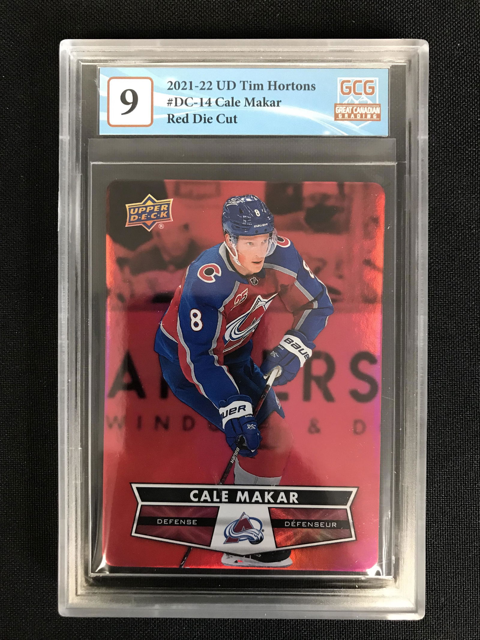 2021-22 UD TIM HORTONS NO.DC-14 CLAE MAKAR RED DIE CUT (GCG 9) (1 of 2)