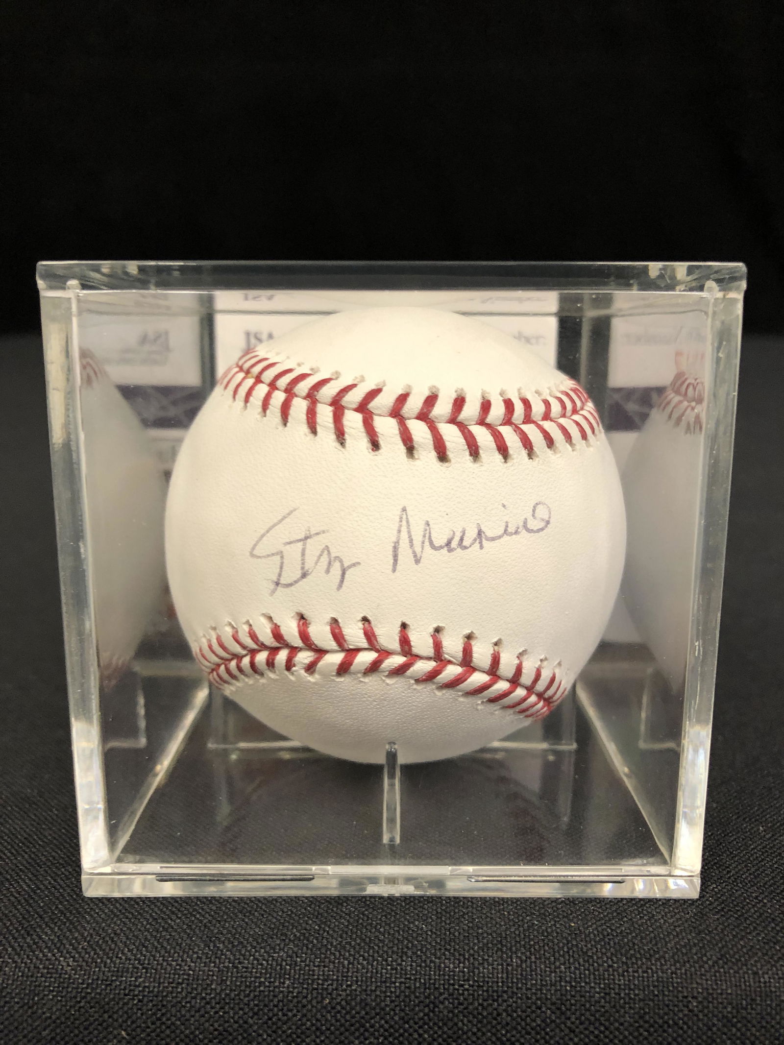 STAN MUSIAL SIGEND BASEBALL IN CASE (JSA COA) (1 of 3)