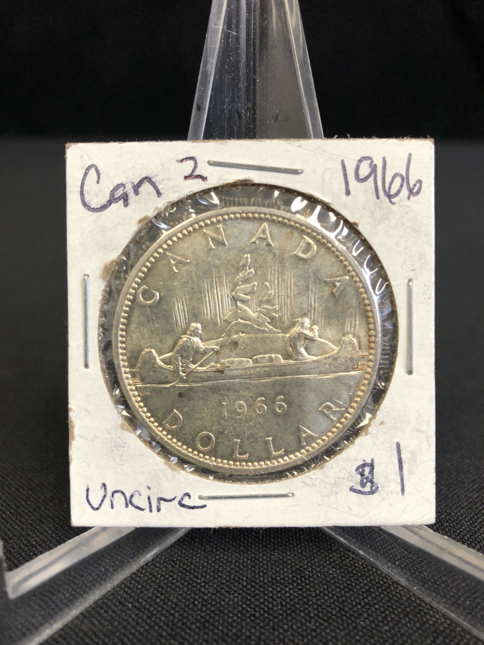 1966 CANADIAN UNCIRCULATED SILVER DOLLAR (1 of 1)