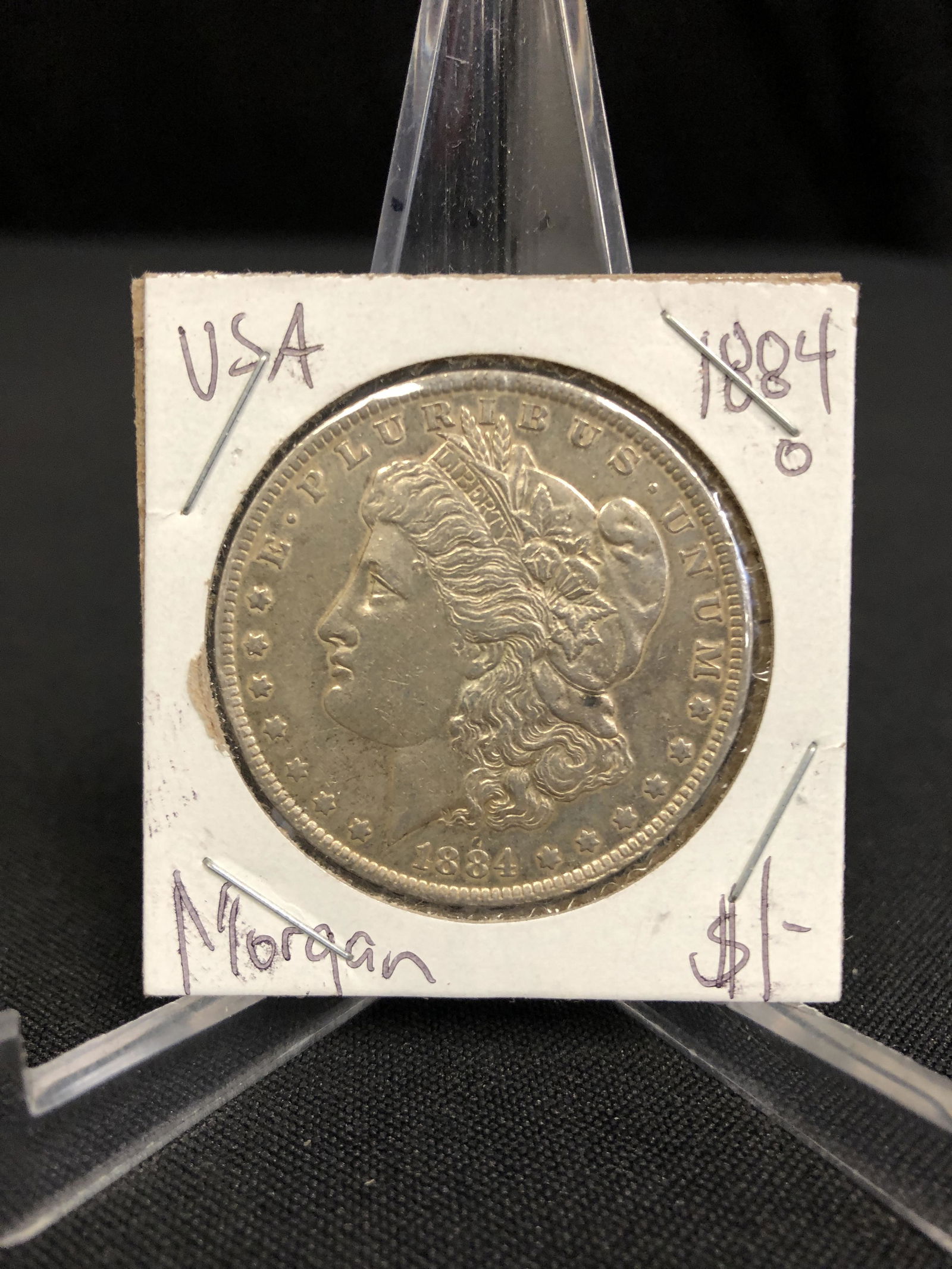 1884 US MORGAN SILVER DOLLAR NEW ORLEANS MINT (1 of 1)