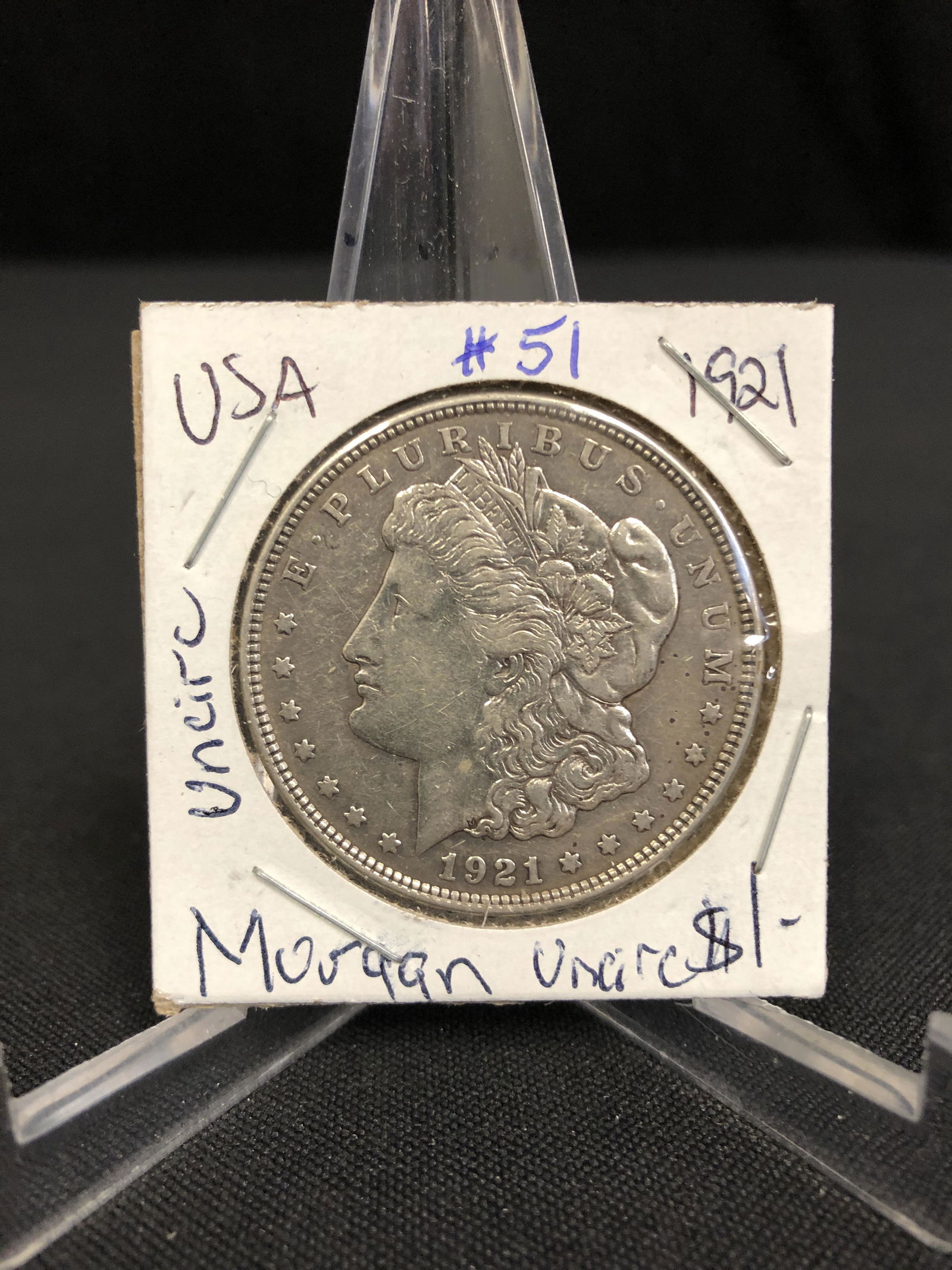 1921 UNCIRCULATED US MORGAN SILVER DOLLAR (1 of 1)