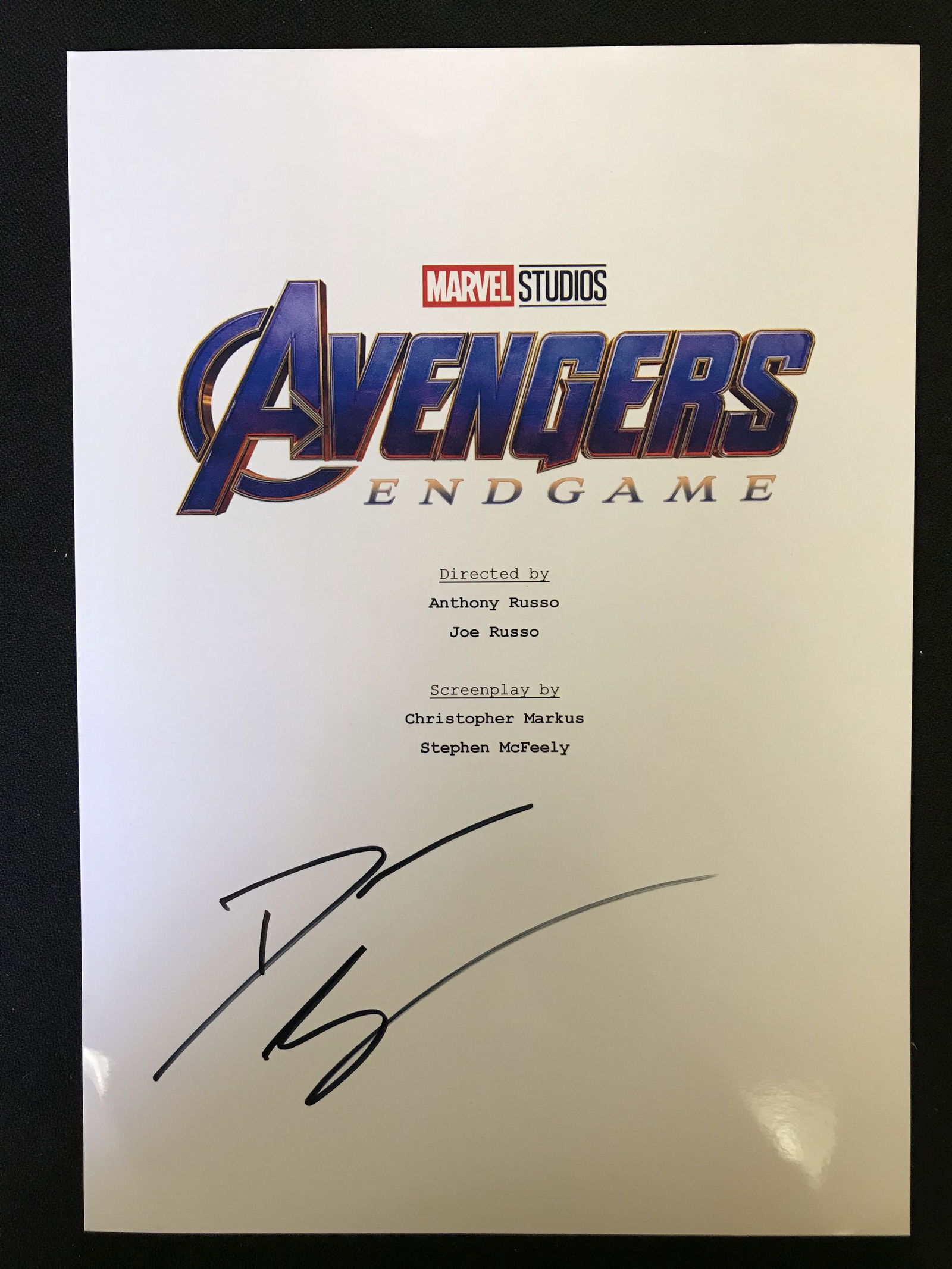 DAVE BAUTISTA SIGNED AVENGERS SCRIPT COVER (RA COA) (1 of 2)