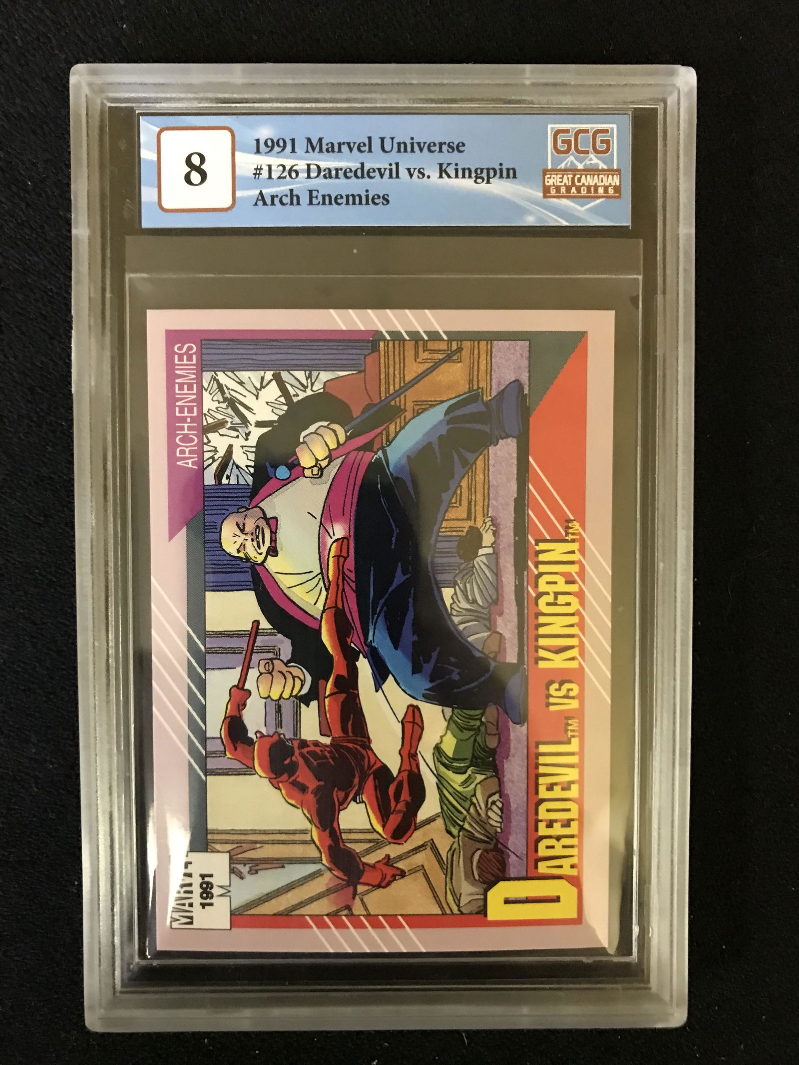 1991 MARVEL UNIVERSE DAREDEVIL VS. KINGPIN (GCG 8) (1 of 1)