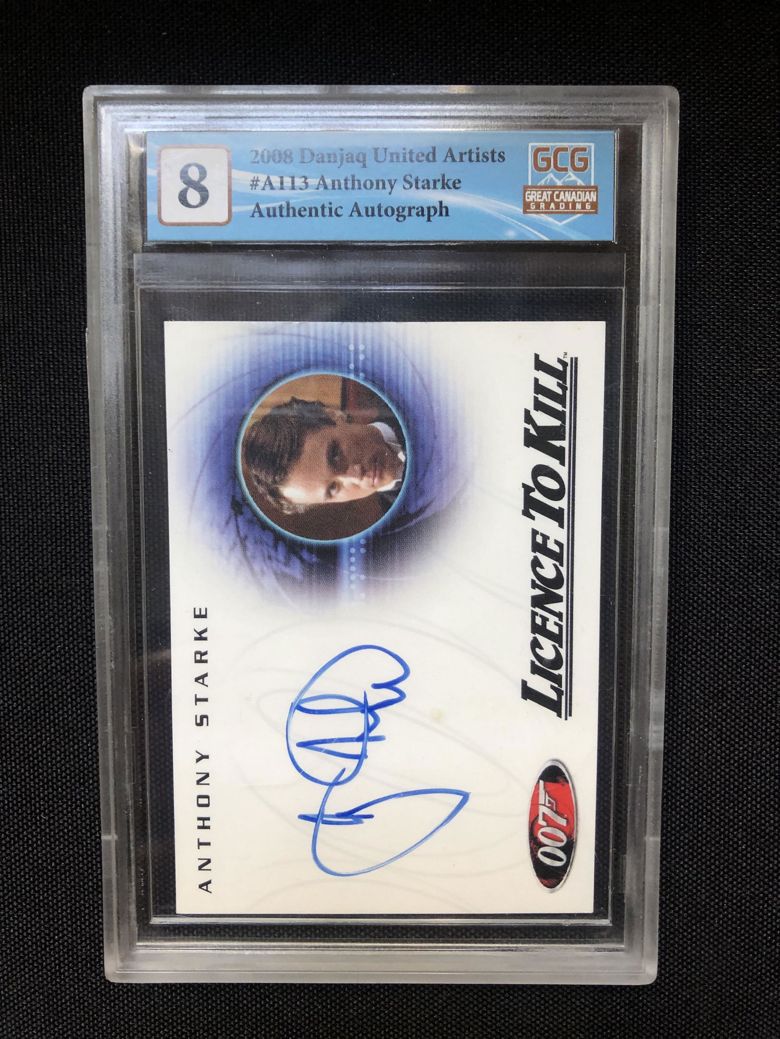 2008 DANJAQ UNITED ARTIST JAMES BOD AUTHENTIC AUTO ANTHONY STARK (GCG 8) (1 of 2)