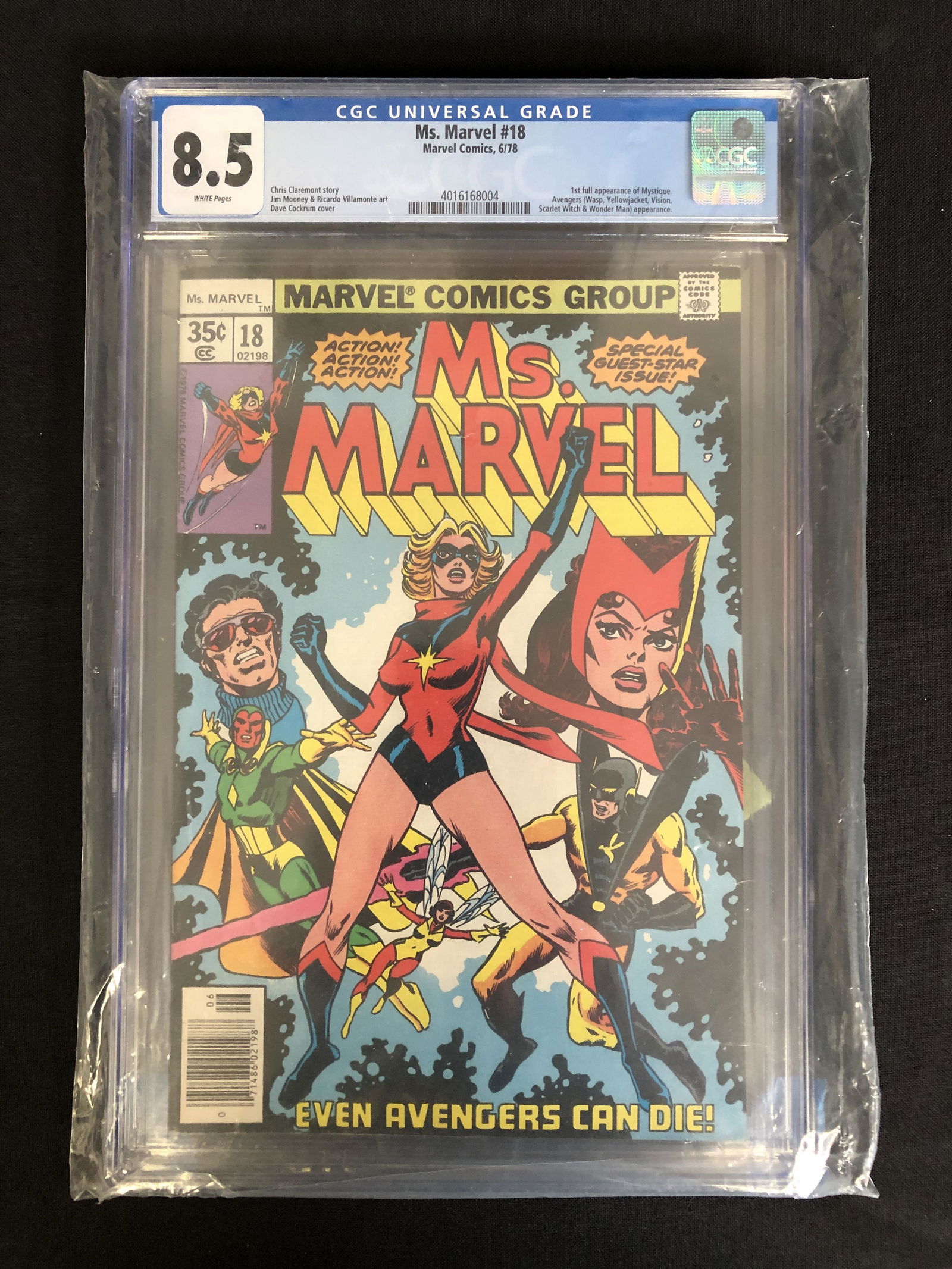 MARVEL COMICS MS. MARVEL NO.18 (1ST APPEARANCE OF MYSTIQUE) CGC 8.5 (1 of 1)