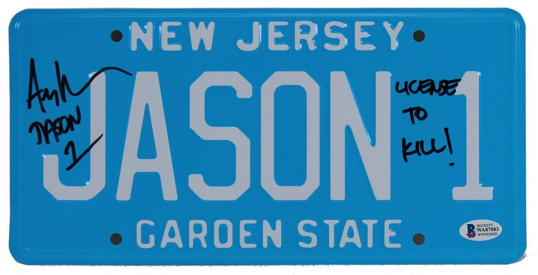 Ari Lehman Friday The 13th "Highway To Hell!" Signed License Plate (Beckett) (1 of 1)