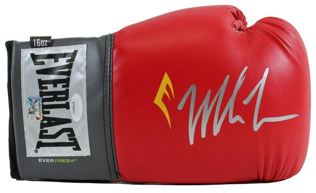 Mike Tyson Authentic Signed Red Everlast Boxing Glove Autographed (JSA Witnessed) (1 of 2)