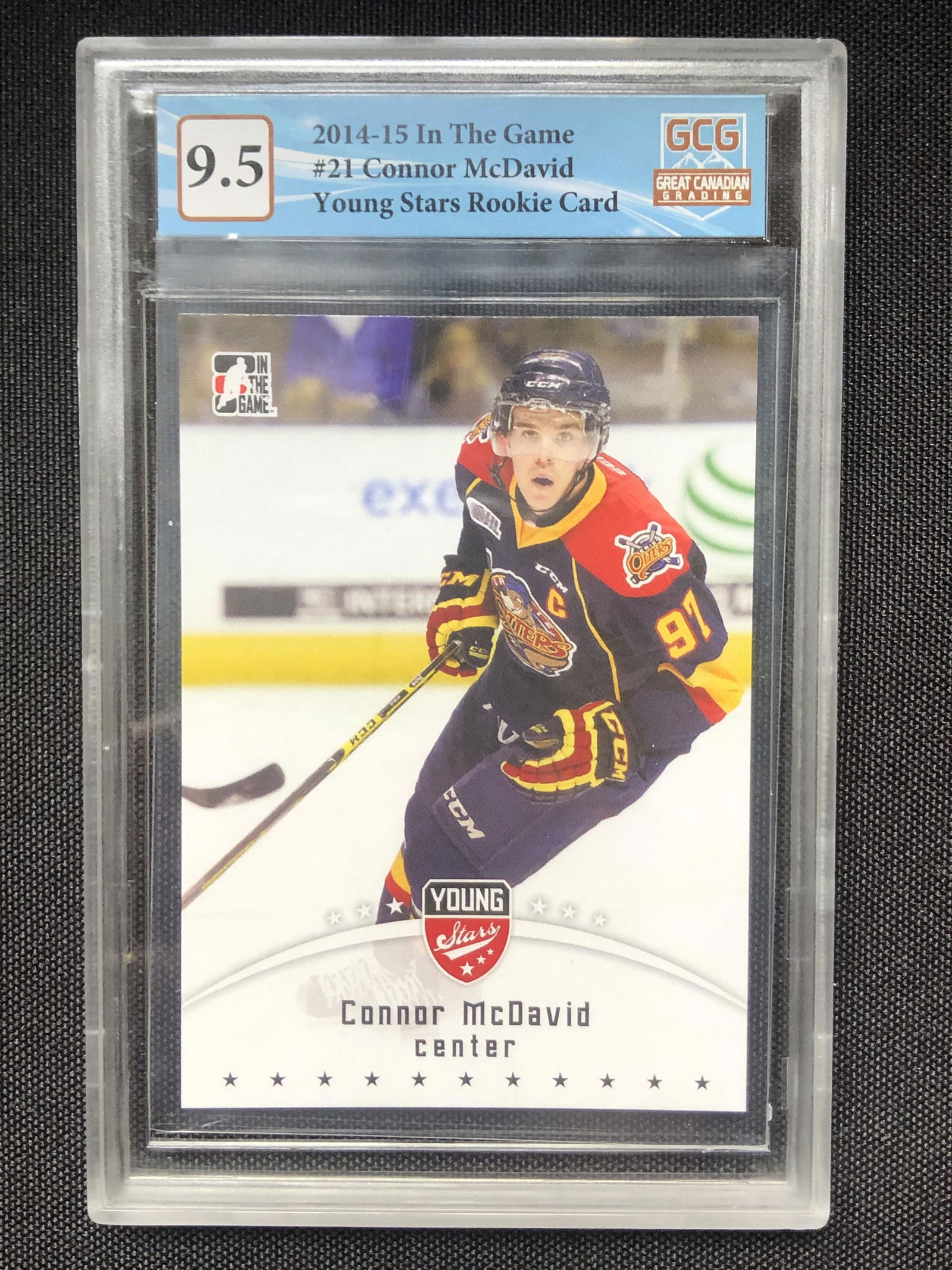 2014-15 IN THE GAME CONNOR MCDAVID YOUNG STARS ROOKIE CARD (GCG 9.5): 2014-15 IN THE GAME CONNOR MCDAVID YOUNG STARS ROOKIE CARD (GCG 9.5)