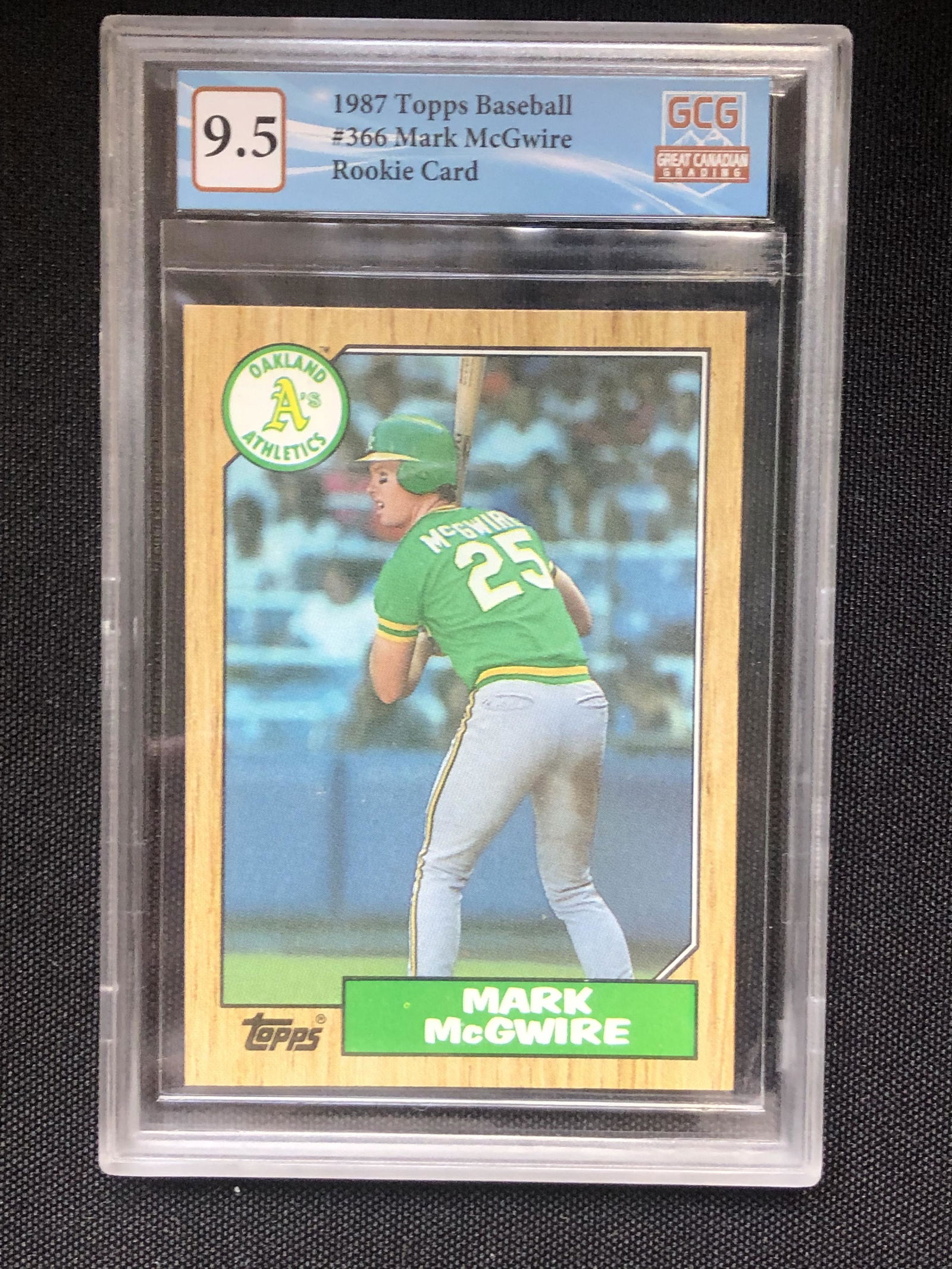 1987 TOPPS MARK MCGWIRE ROOKIE CARD (GCG 9.5) (1 of 2)